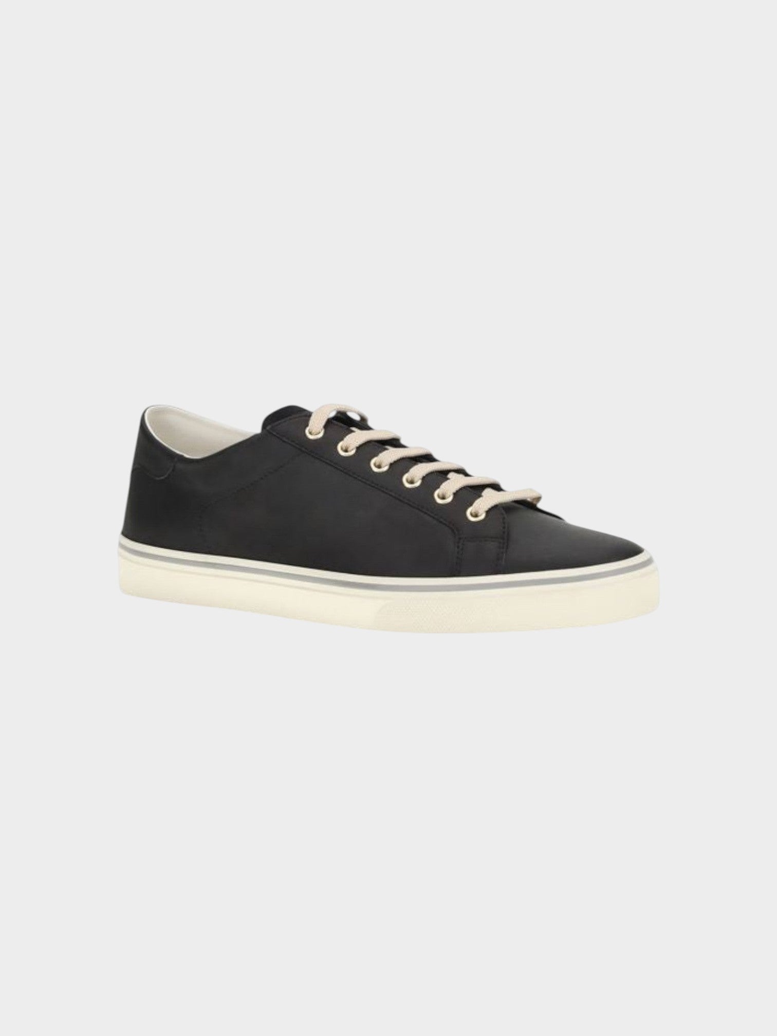 Brunello Cucinelli Black Calf Leather Bos Taurus Low Top Sneakers-thumbmail-2