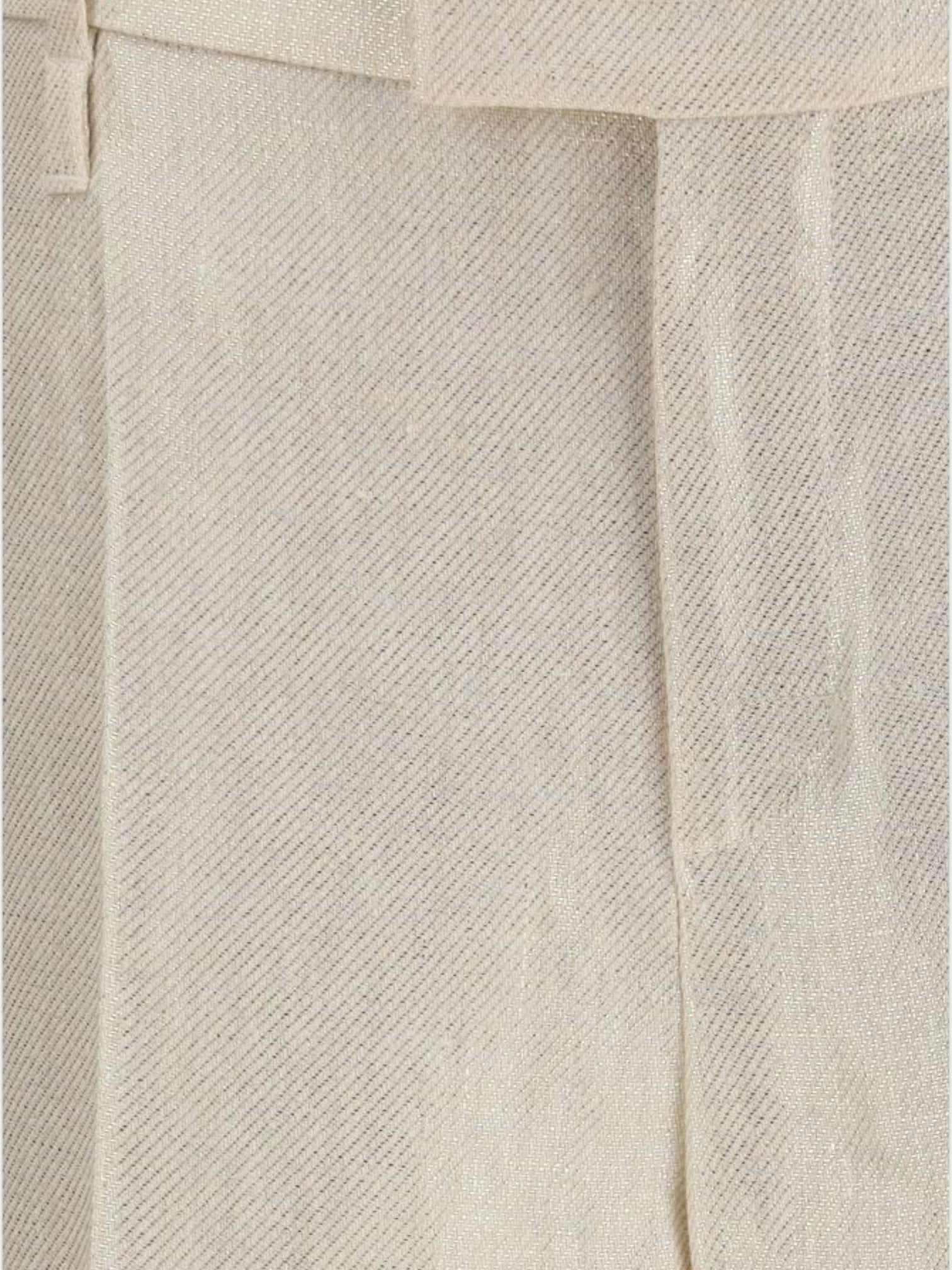 Brunello Cucinelli Beige Silk Casual Pants-thumbmail-3