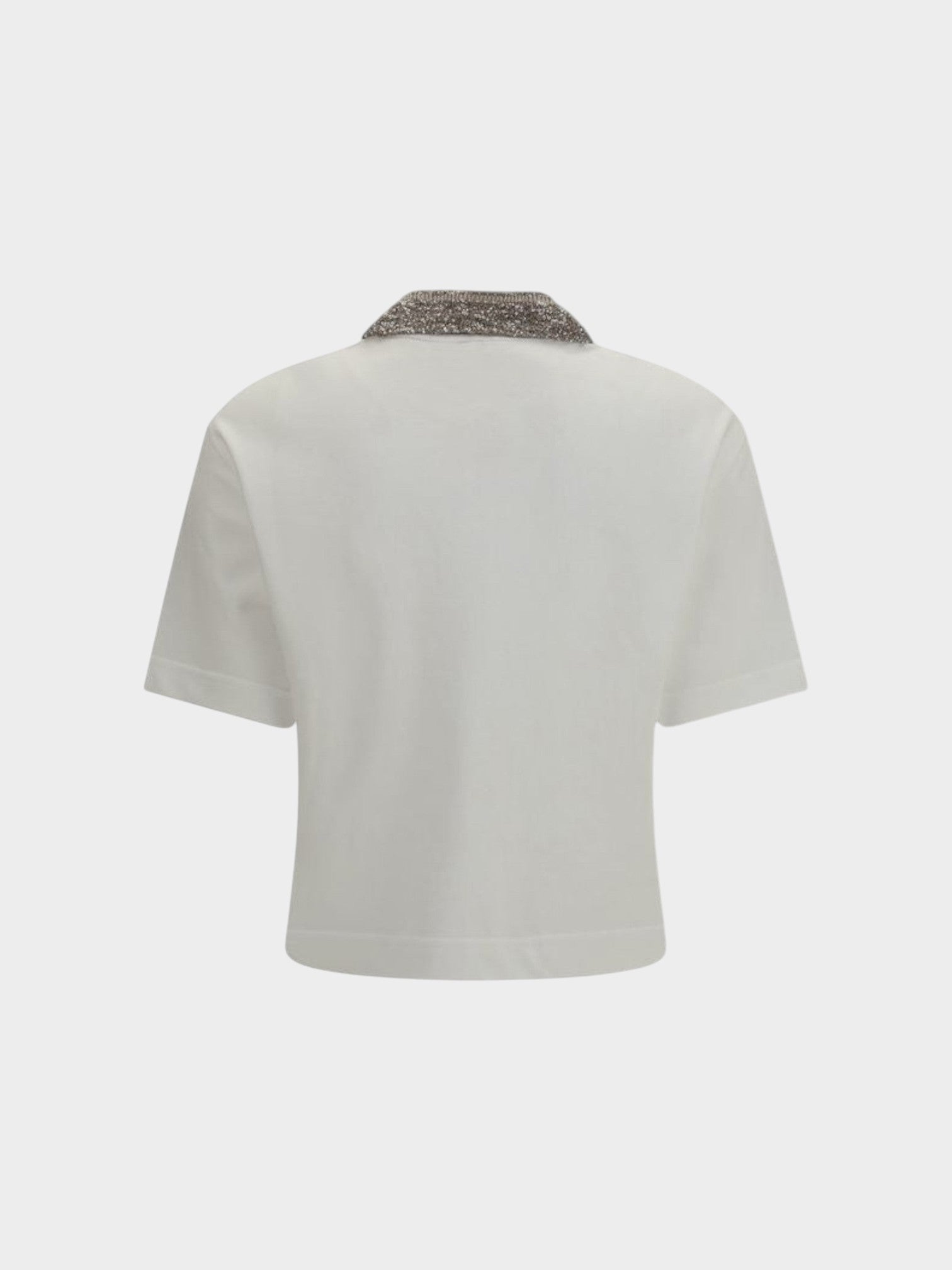 Brunello Cucinelli White Cotton Polo Shirt-thumbmail-2