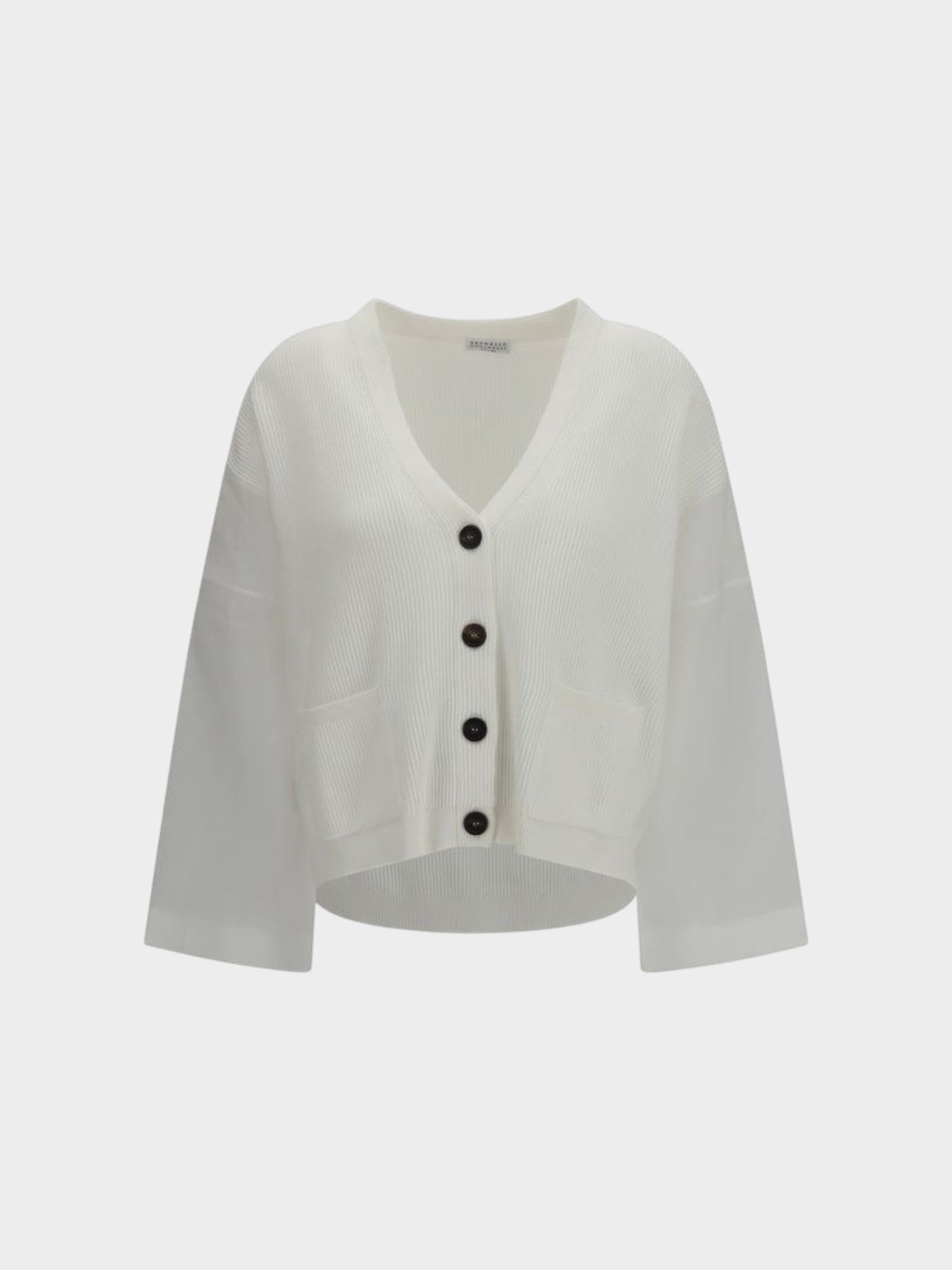 Brunello Cucinelli White Cotton Cardigan