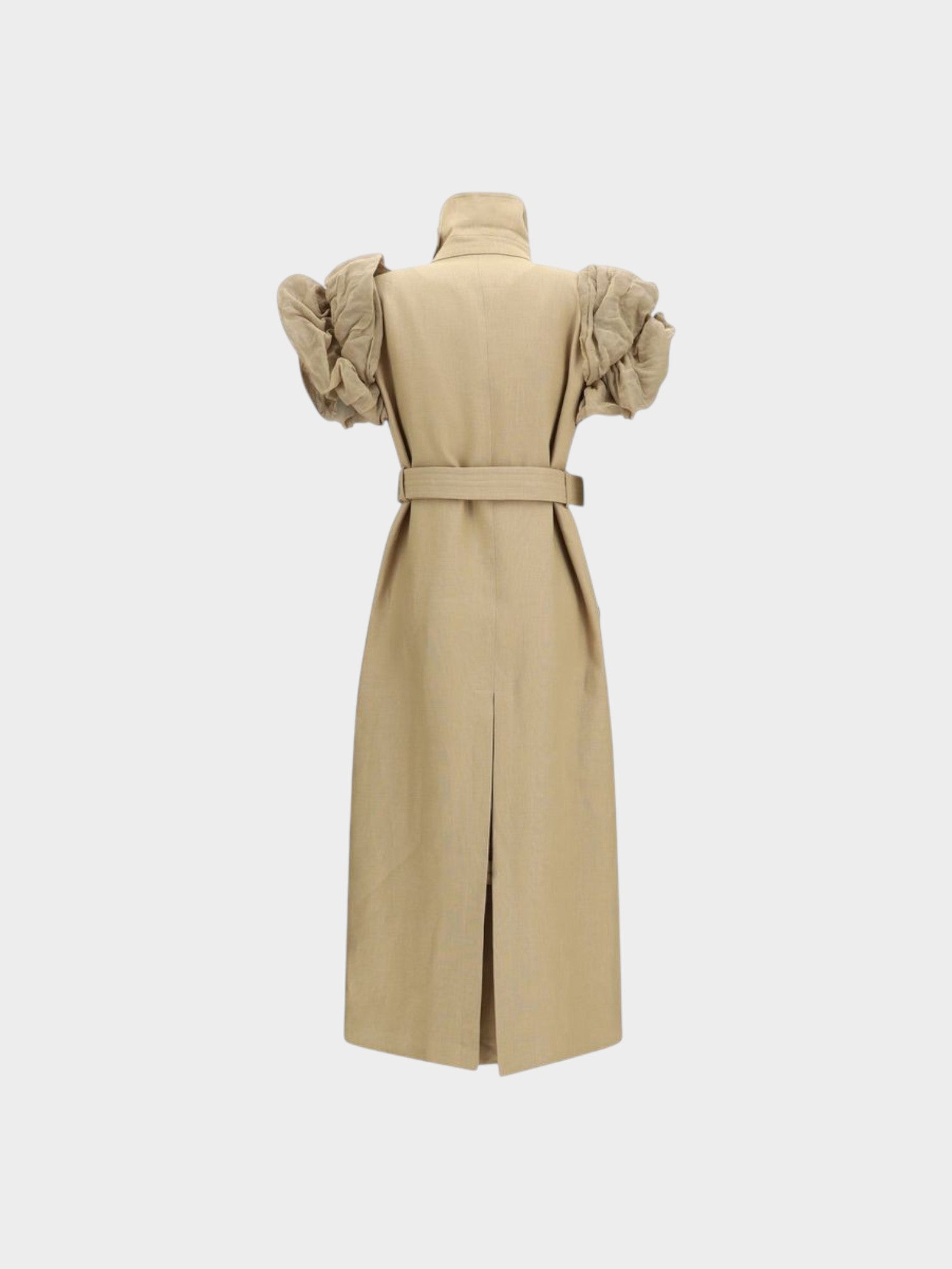 Max Mara Beige Linen Sleveless Jacket-thumbmail-2