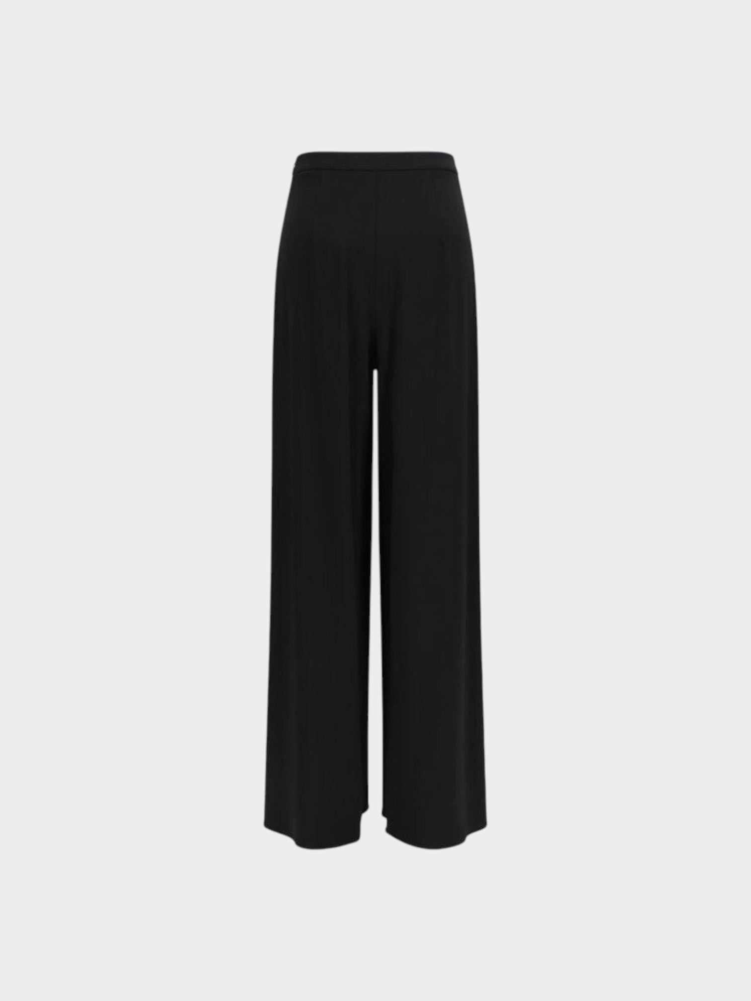Max Mara Pure Black Viscose Casual Pants-thumbmail-2