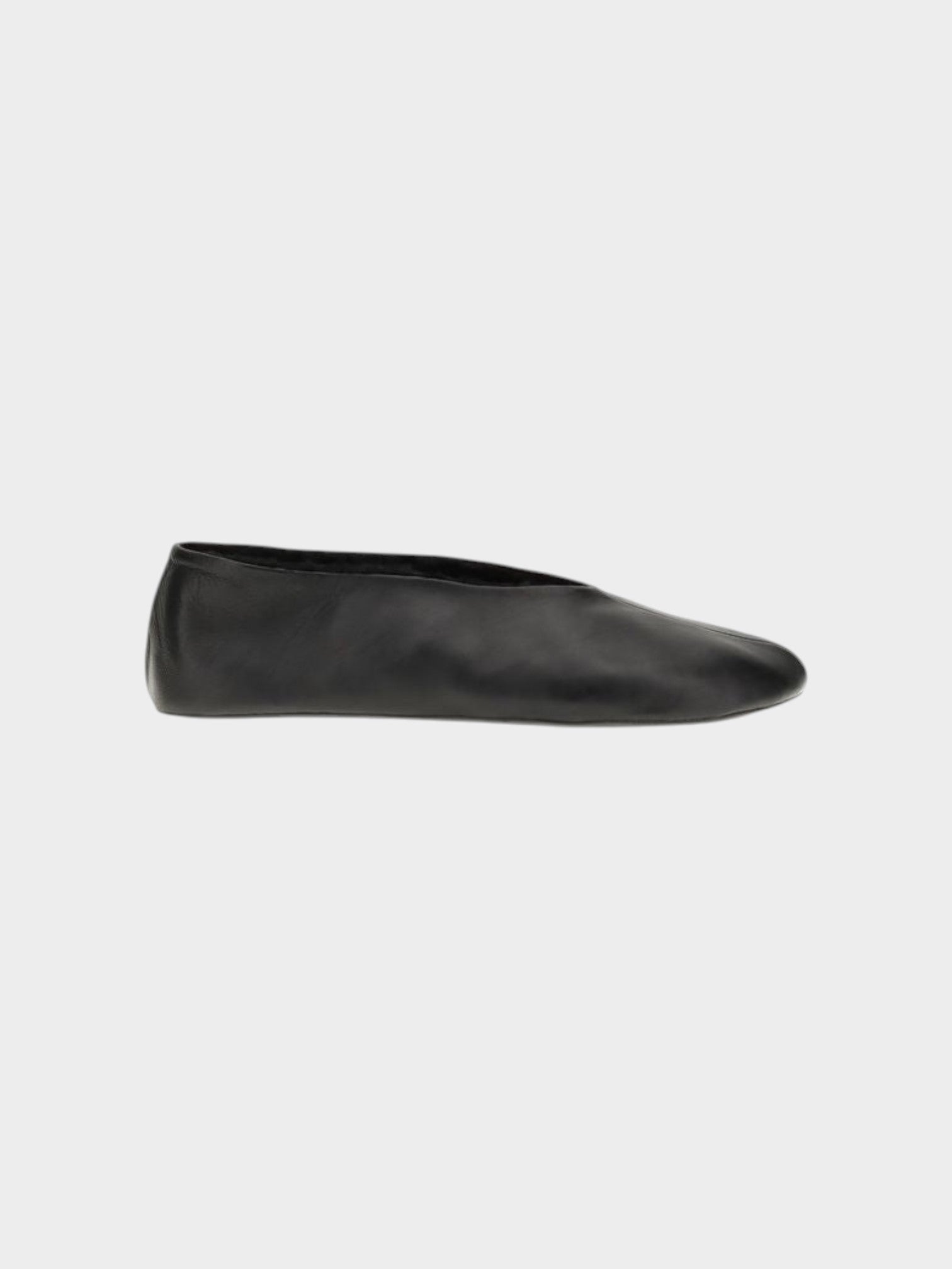 The Row Black Lamb Ovis Aries Aries Ballet Flats