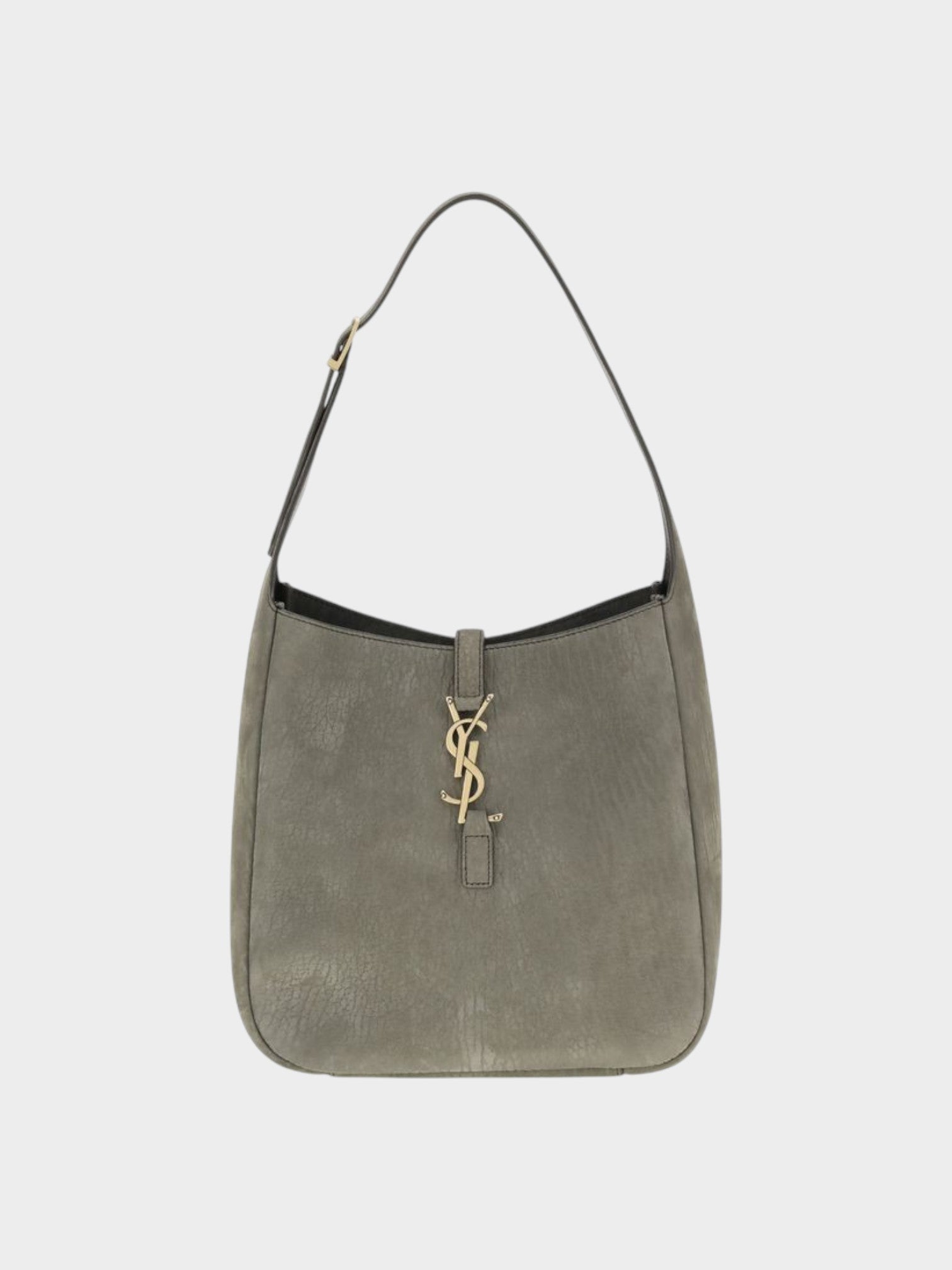 Saint Laurent Gray Calf Leather Bos Taurus Shoulder Bag