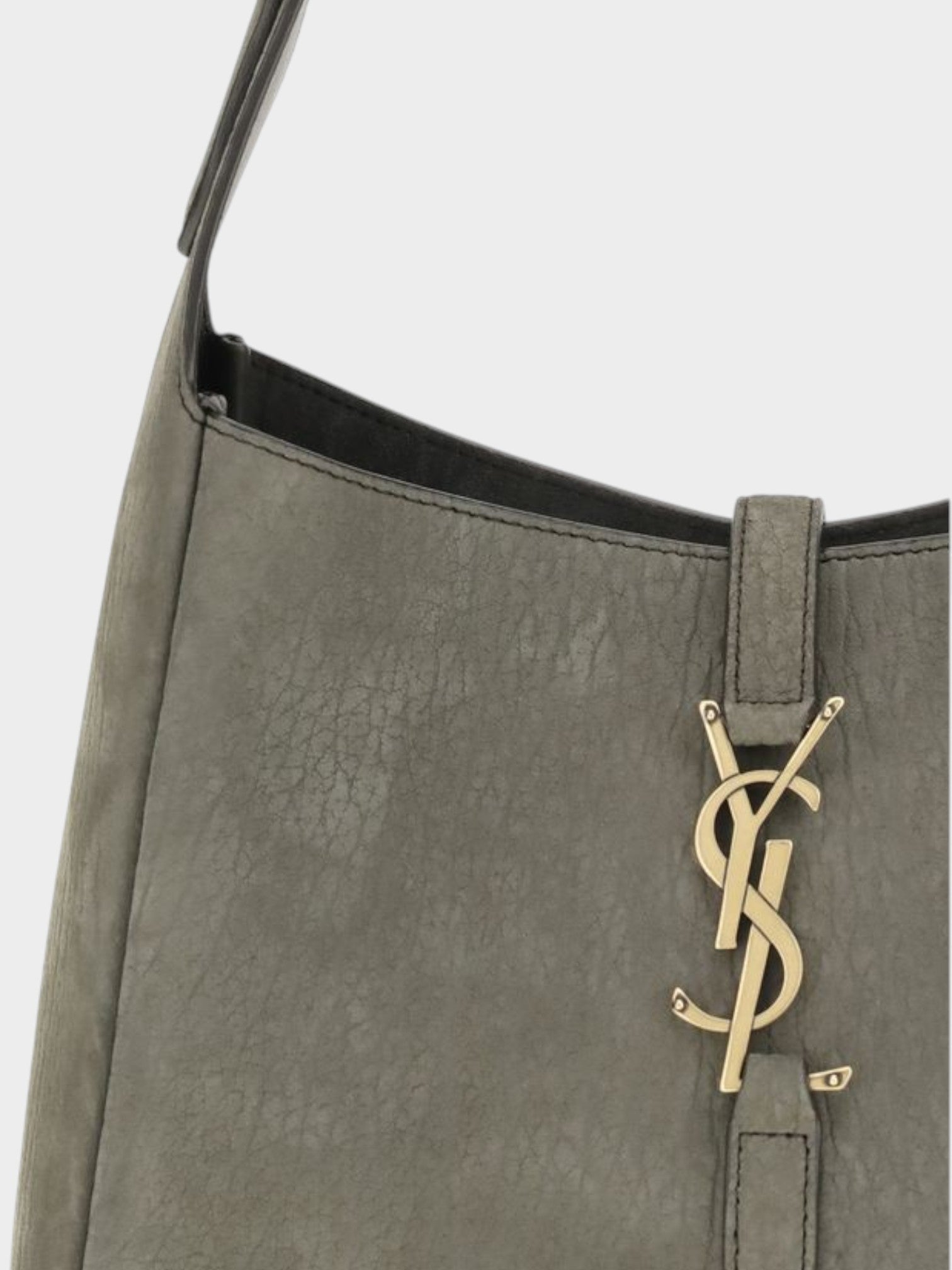 Saint Laurent Gray Calf Leather Bos Taurus Shoulder Bag-thumbmail-4