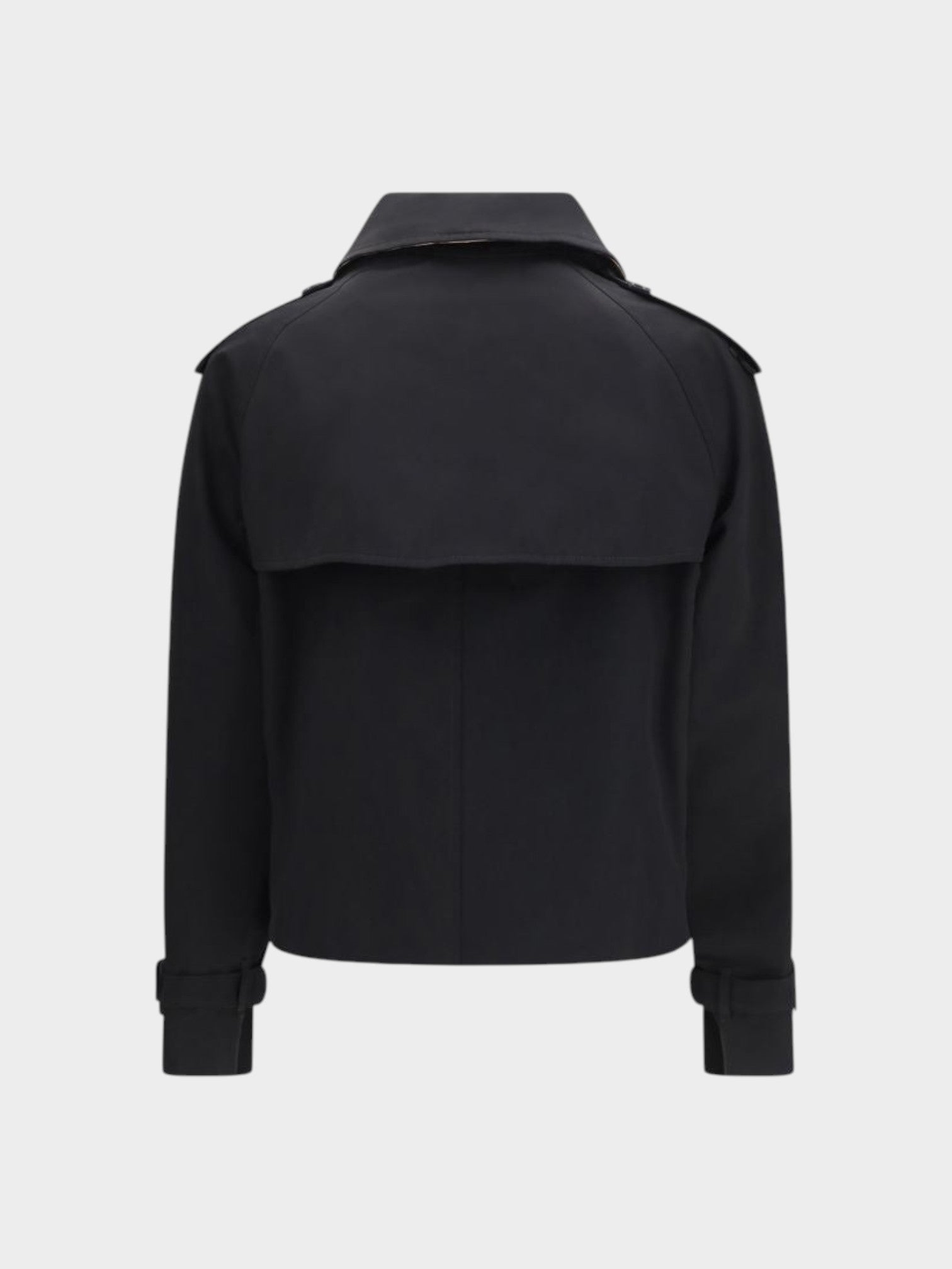 Burberry Black Cotton Trench Coat-thumbmail-2