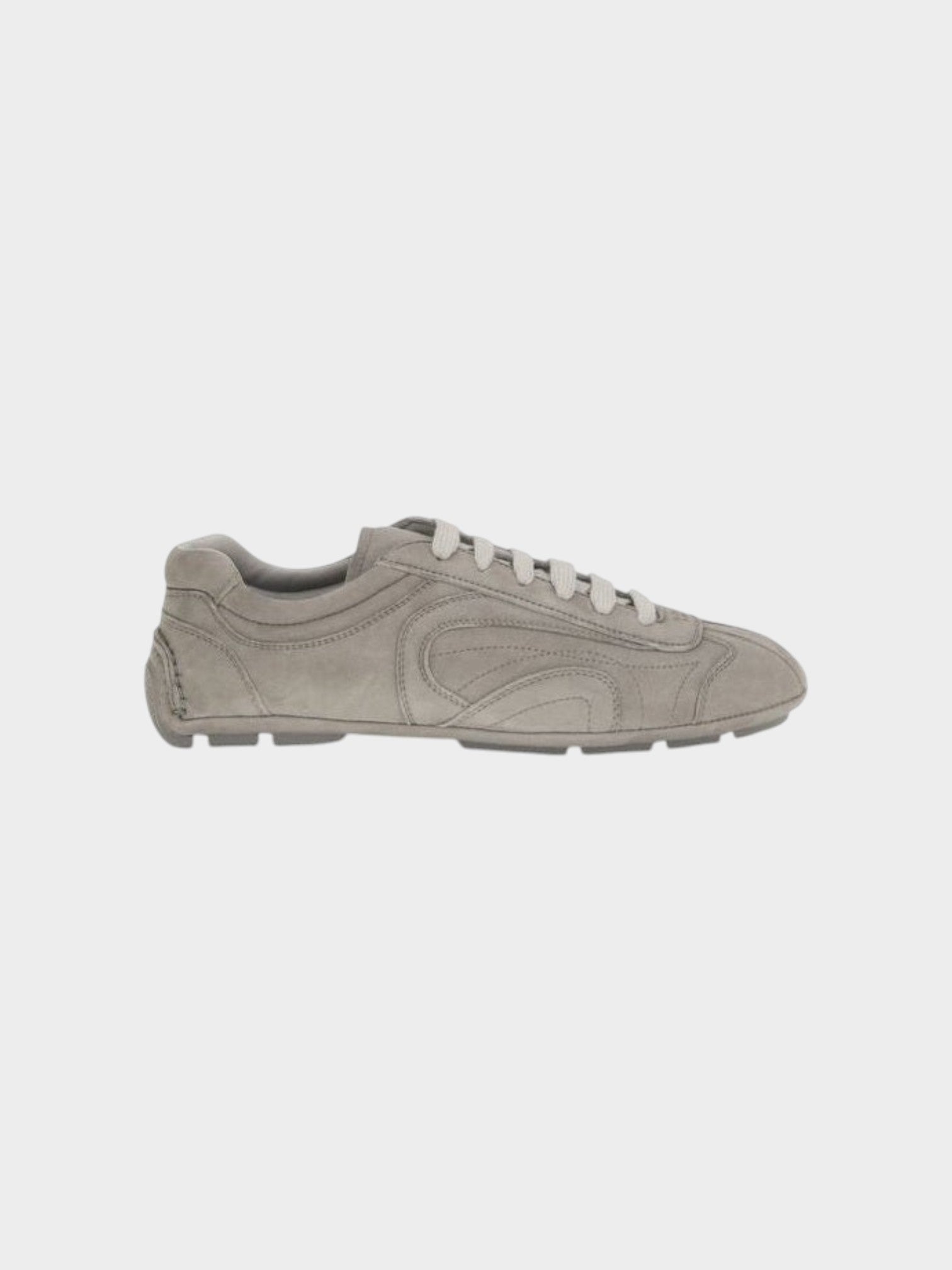 Prada Beige Calf Leather Bos Taurus Athletic Sneakers