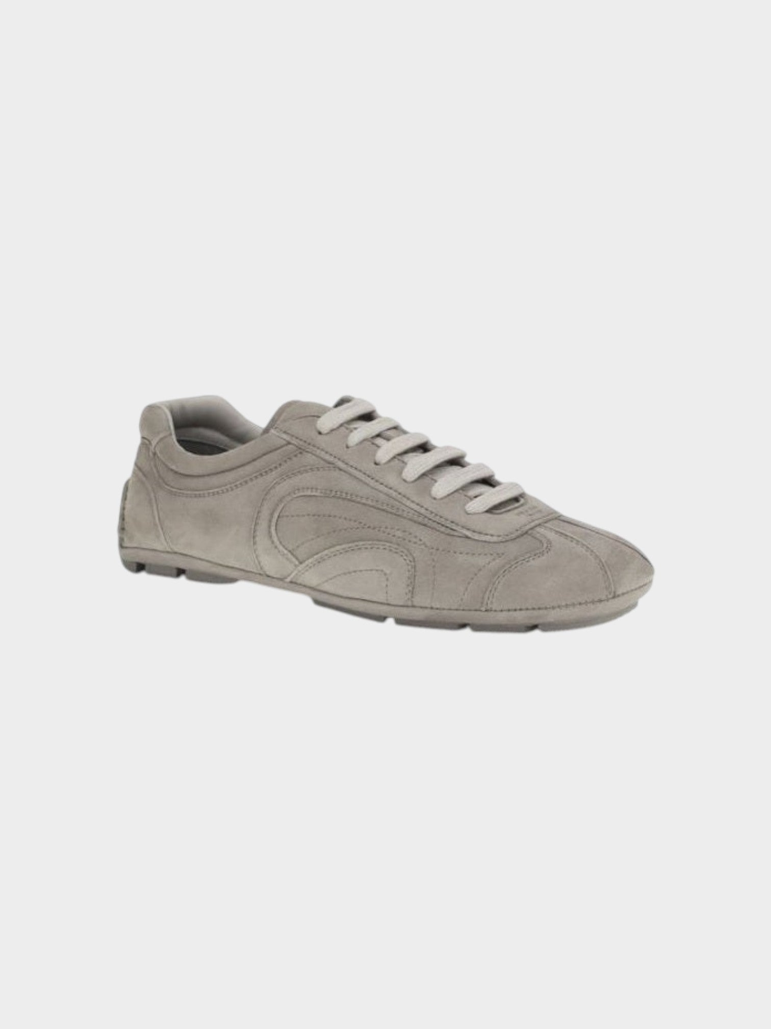 Prada Beige Calf Leather Bos Taurus Athletic Sneakers-thumbmail-2