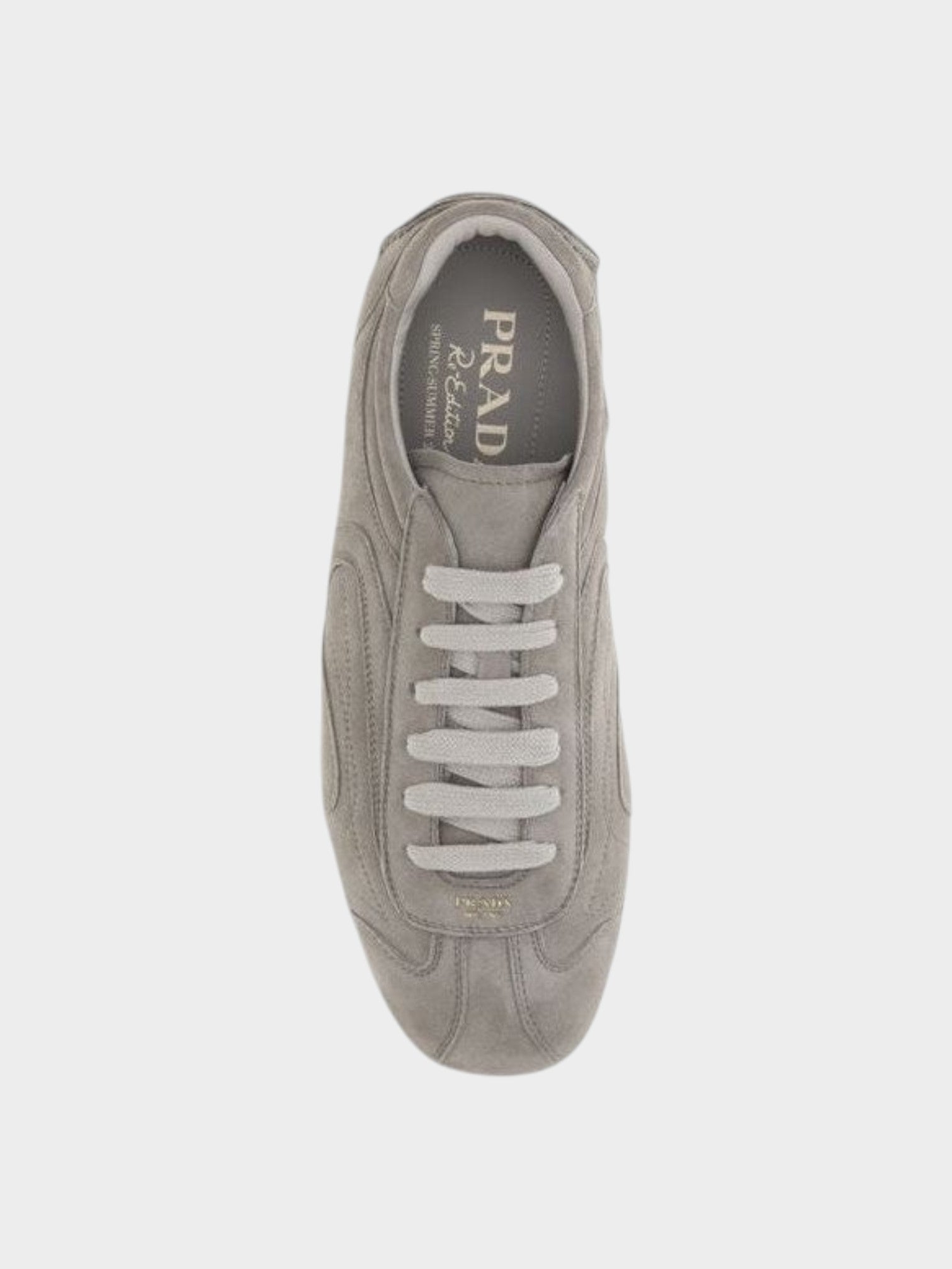 Prada Beige Calf Leather Bos Taurus Athletic Sneakers-thumbmail-4
