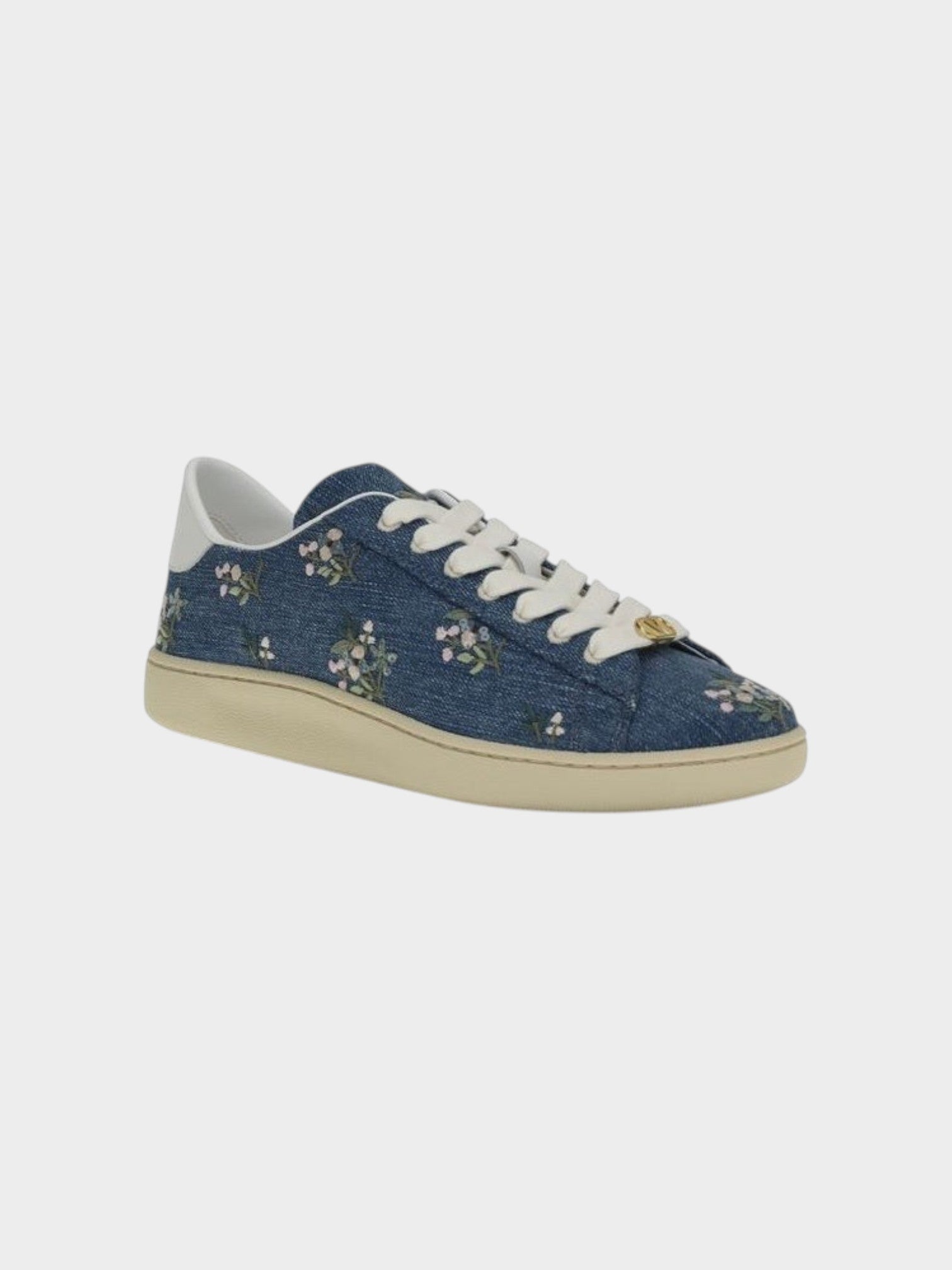Valentino Garavani Blue Fabric Low Top Sneakers-thumbmail-2