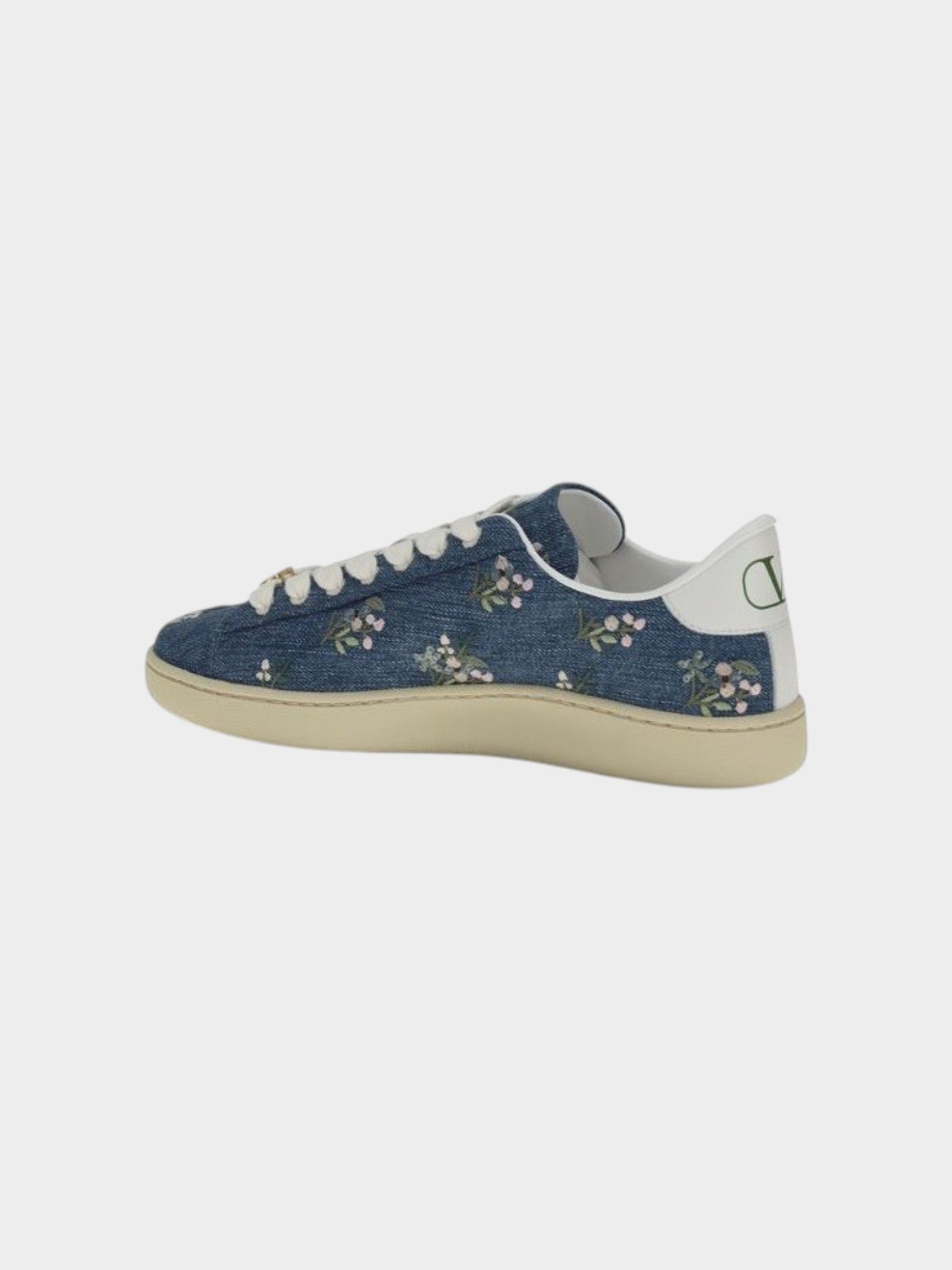 Valentino Garavani Blue Fabric Low Top Sneakers-thumbmail-3