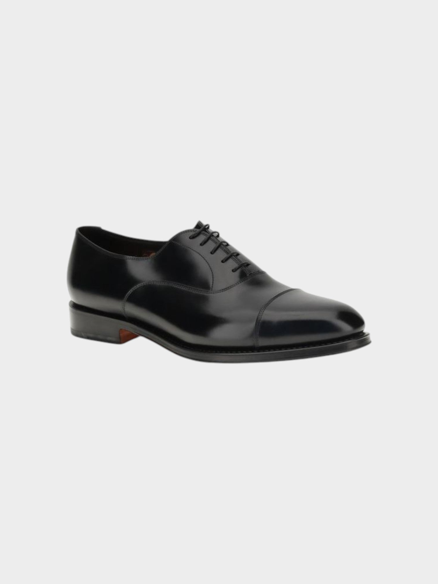 Santoni Black Calf Leather Bos Taurus Oxfords And Derbies-thumbmail-2