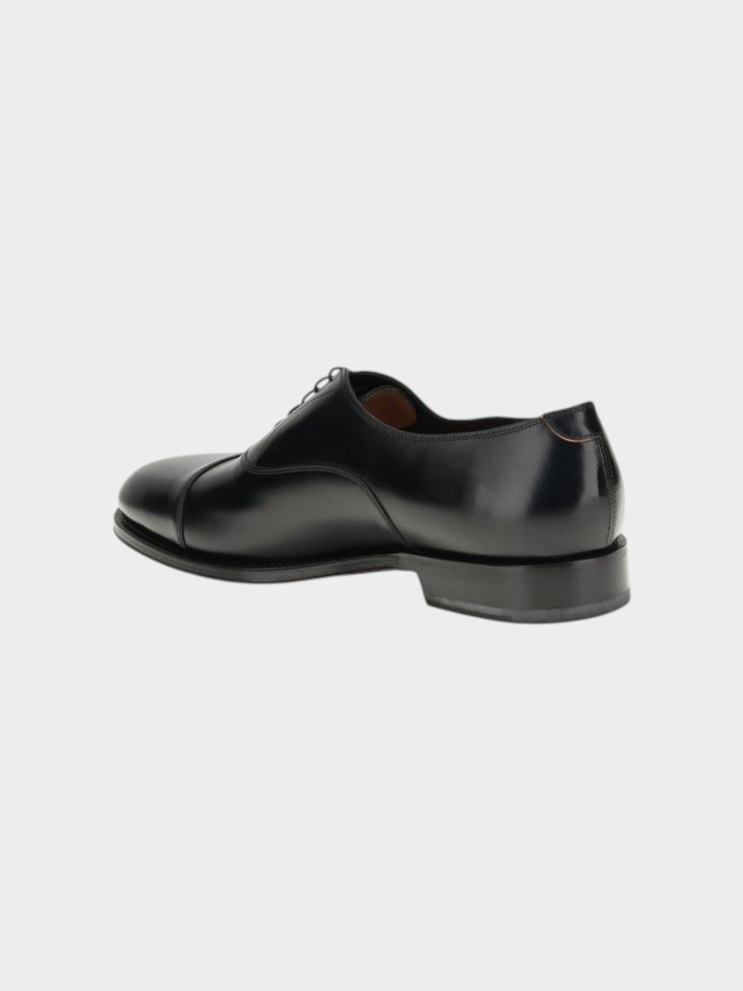 Santoni Black Calf Leather Bos Taurus Oxfords And Derbies-thumbmail-3