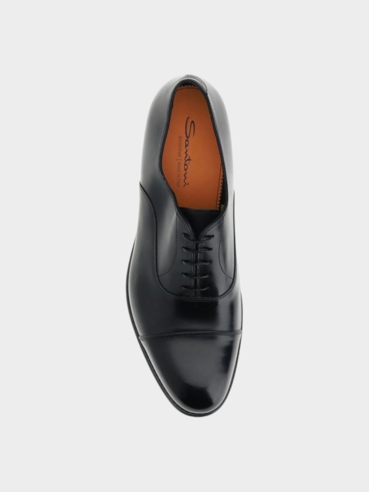 Santoni Black Calf Leather Bos Taurus Oxfords And Derbies-thumbmail-4