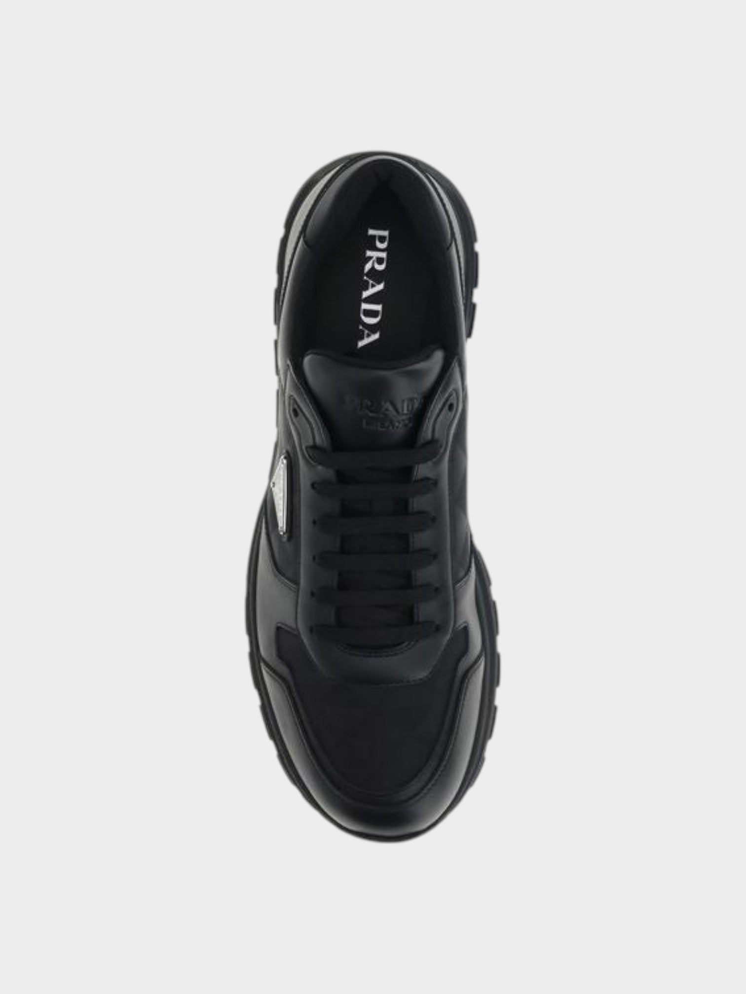 Prada Black Recycled Polyamide Athletic Sneakers-thumbmail-4