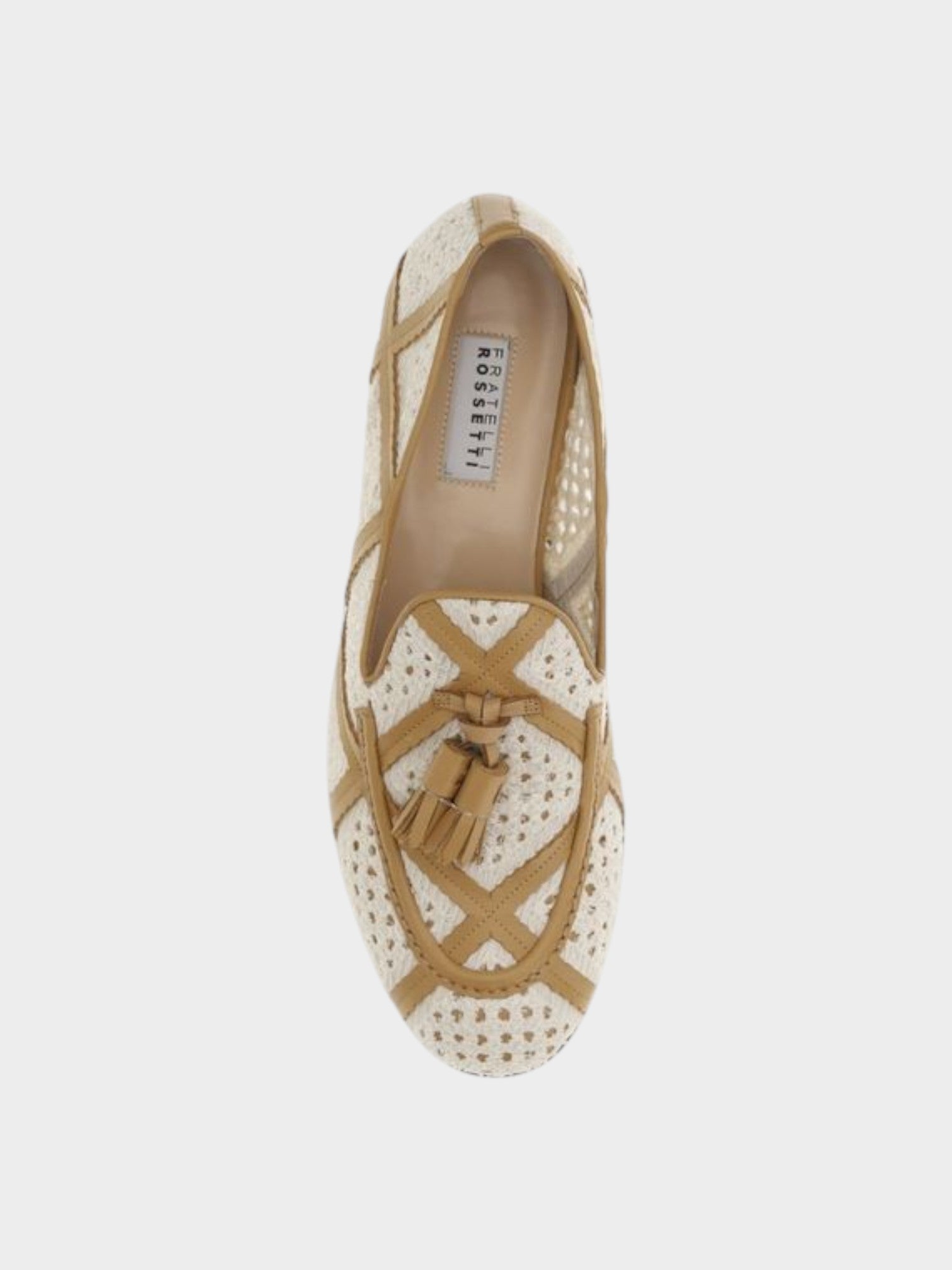 Fratelli Rossetti Beige Linen Slip-On Loafers-thumbmail-4