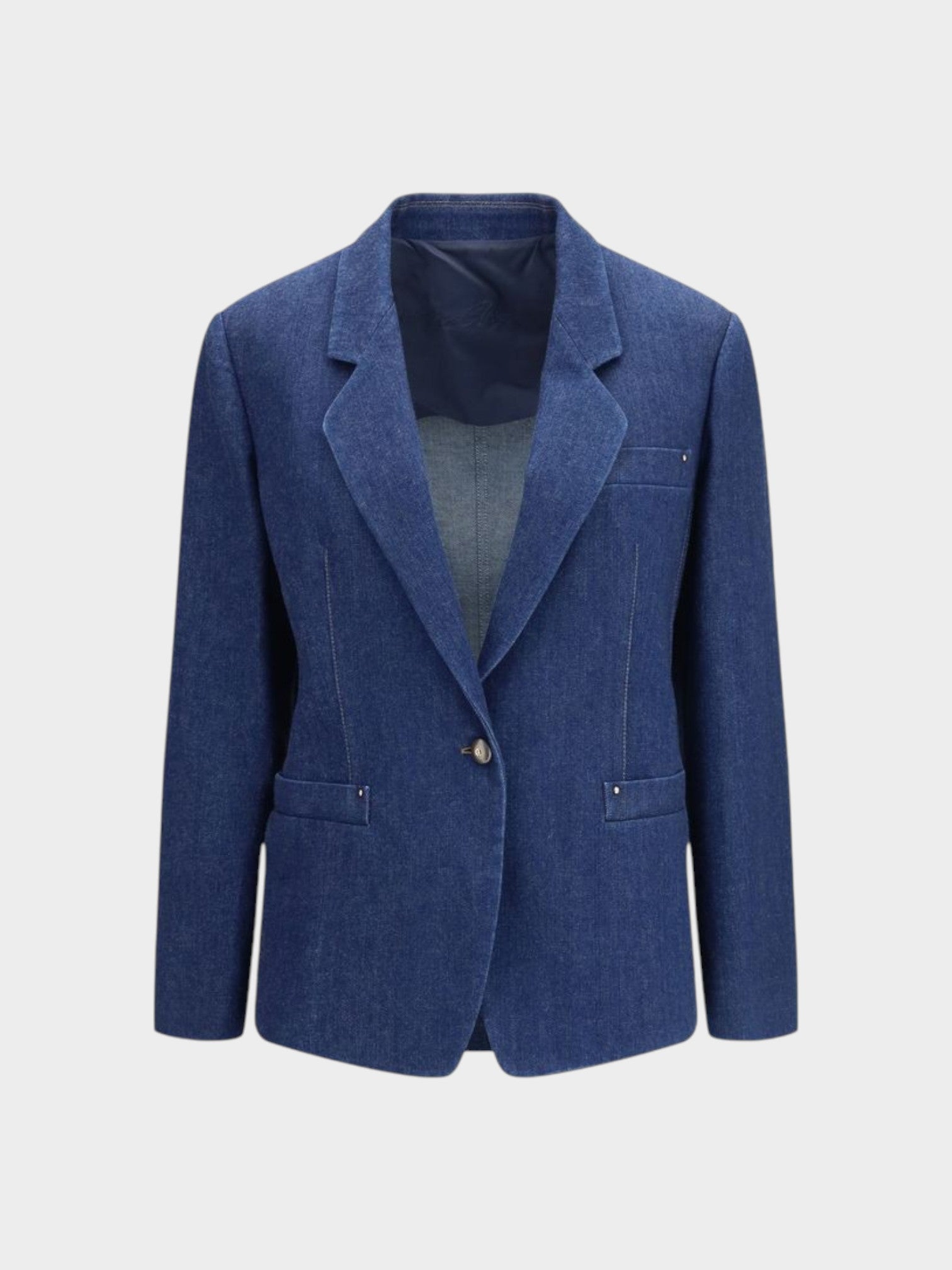Giorgio Armani Blue Elastane Denim Jacket