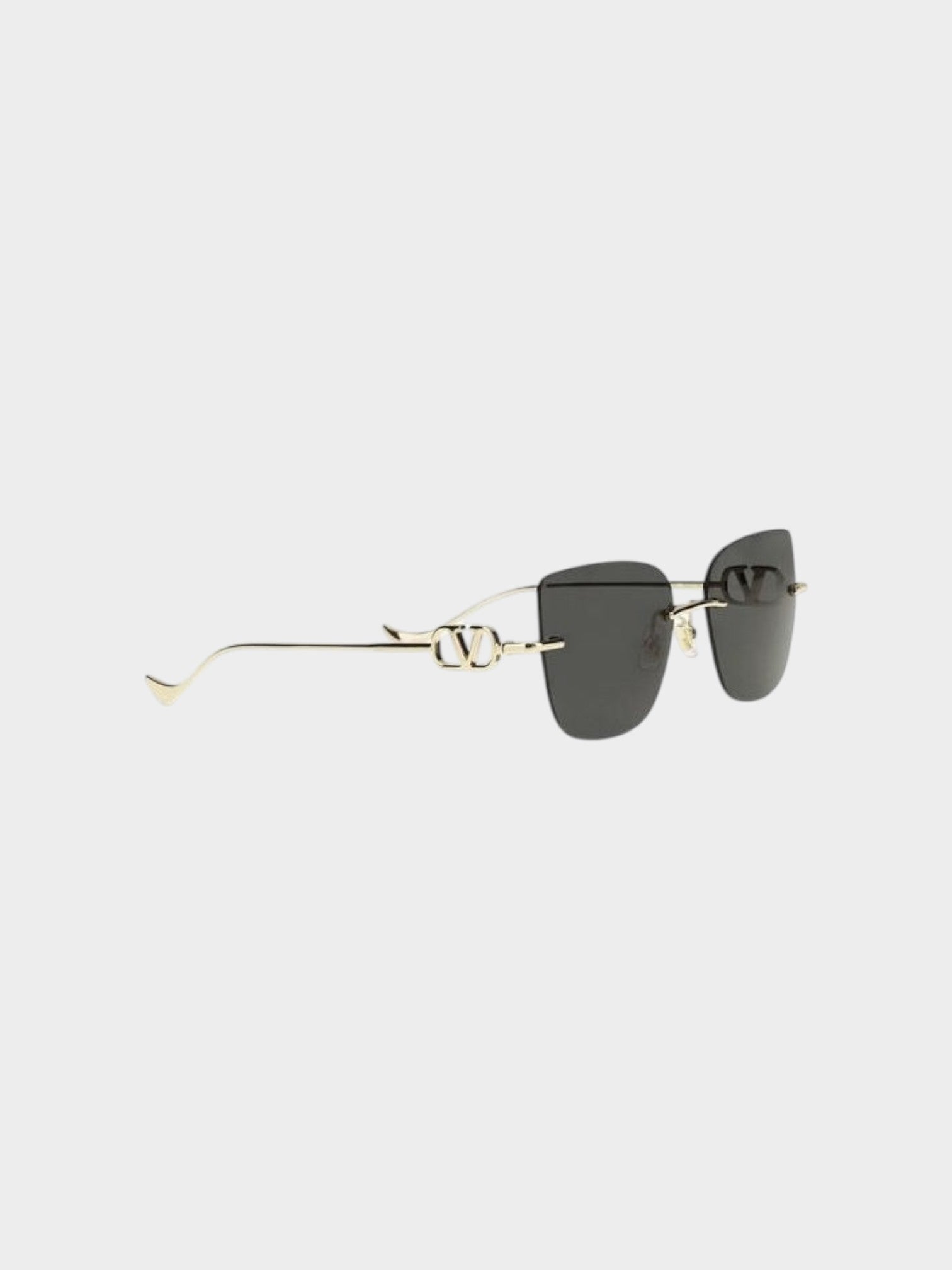 Valentino Garavani Black Metal Sunglasses-thumbmail-2