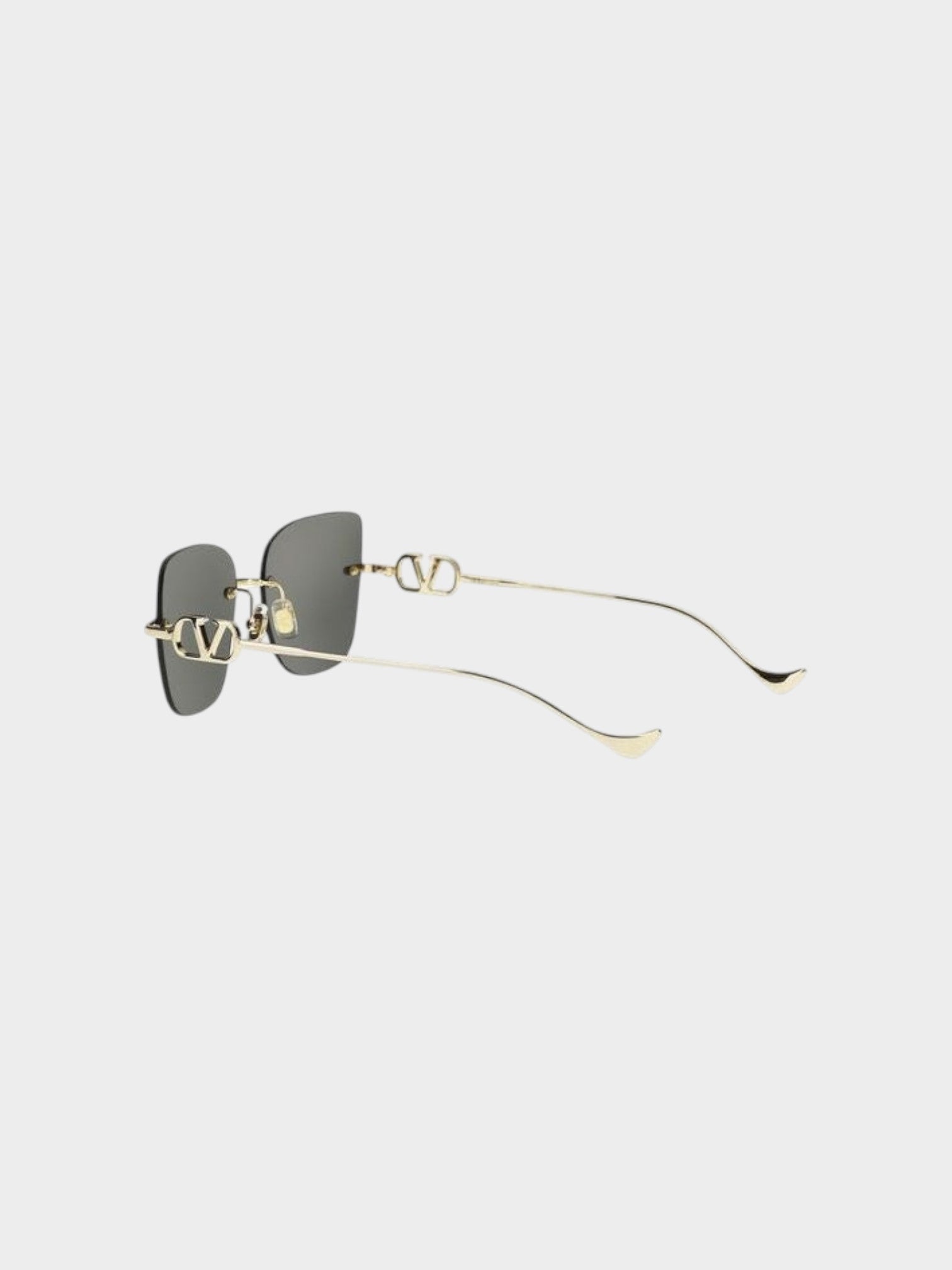 Valentino Garavani Black Metal Sunglasses-thumbmail-3
