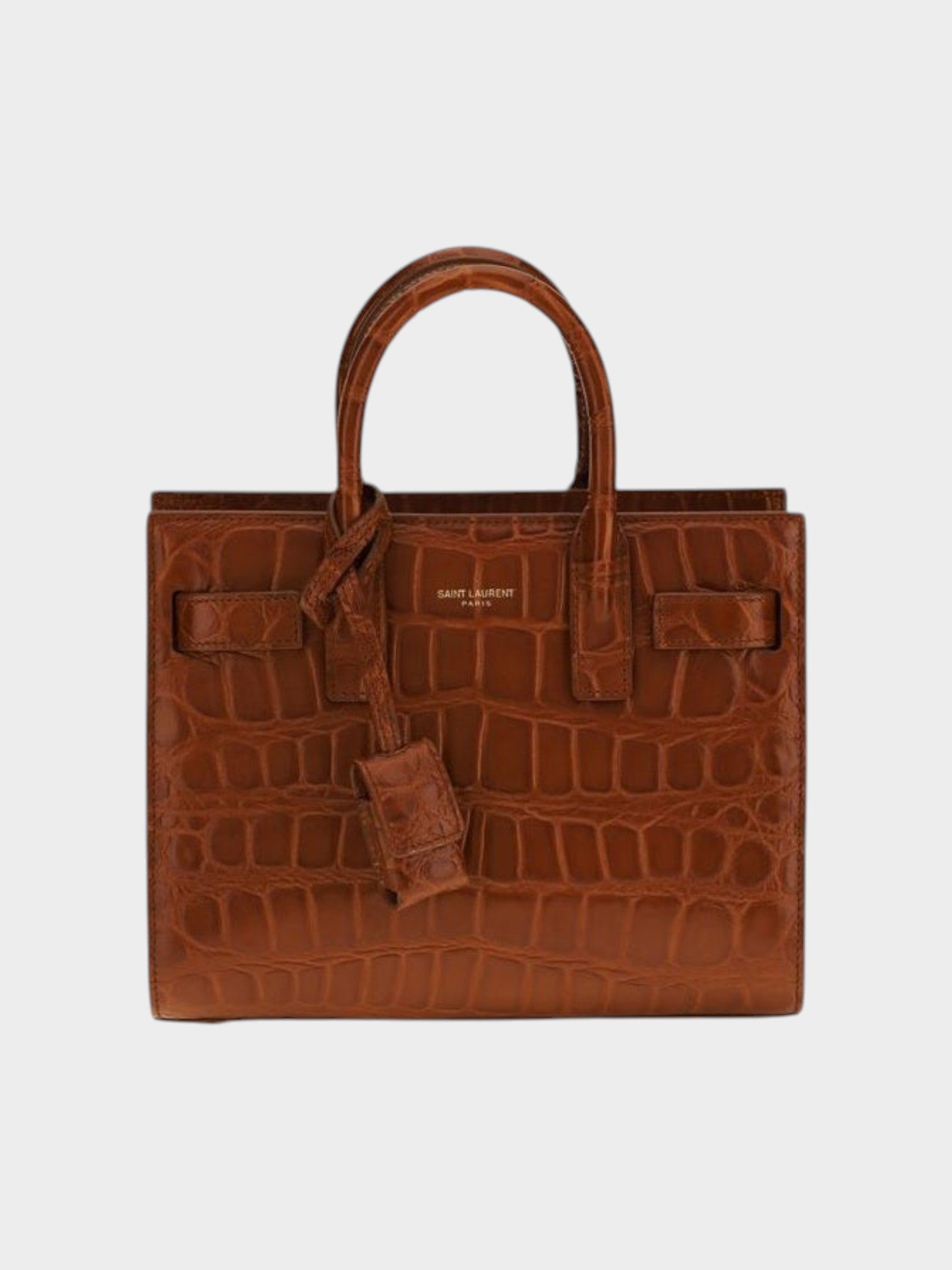 Saint Laurent Brown Calf Leather Bos Taurus Shoulder Bag