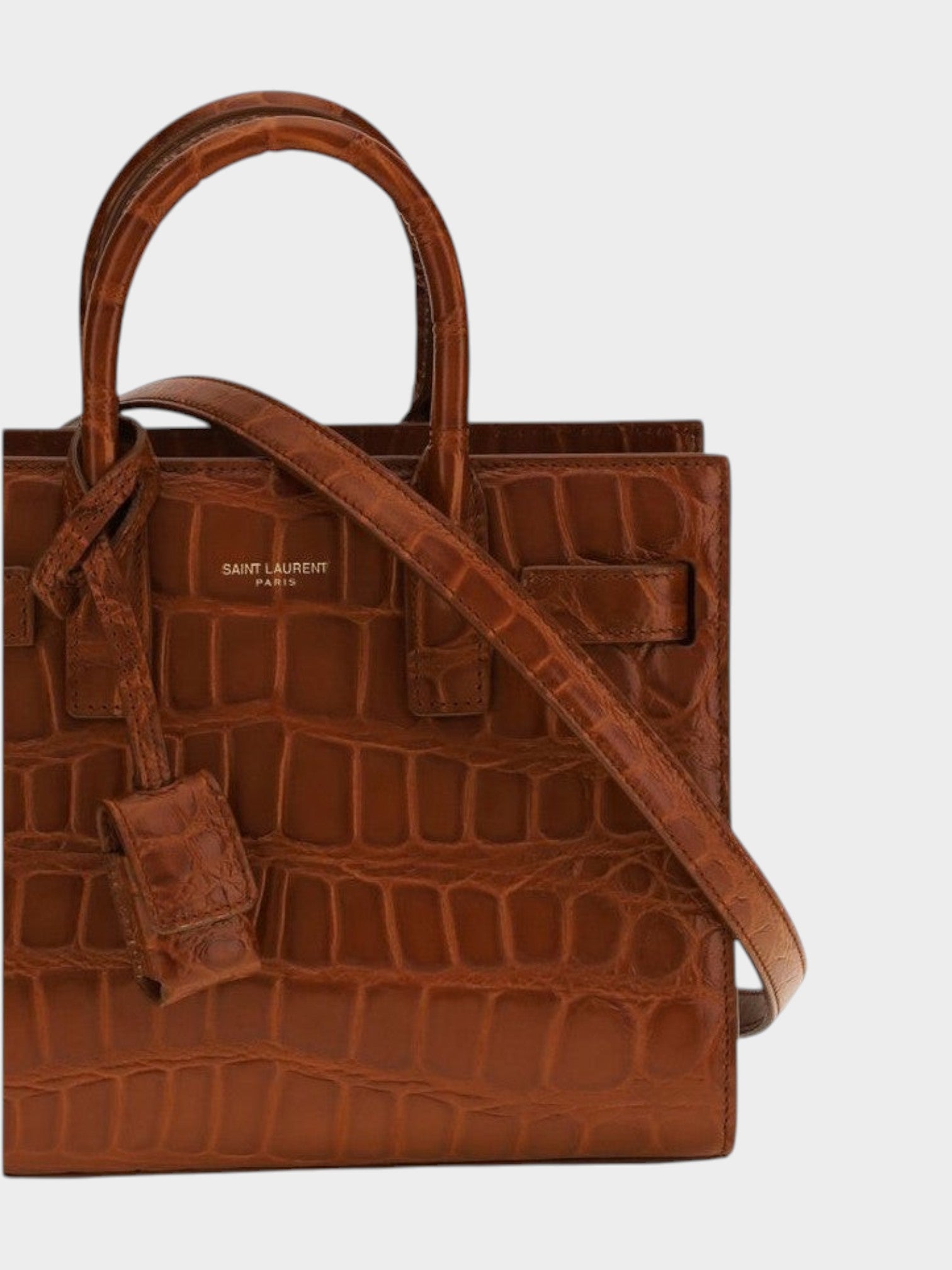 Saint Laurent Brown Calf Leather Bos Taurus Shoulder Bag-thumbmail-4