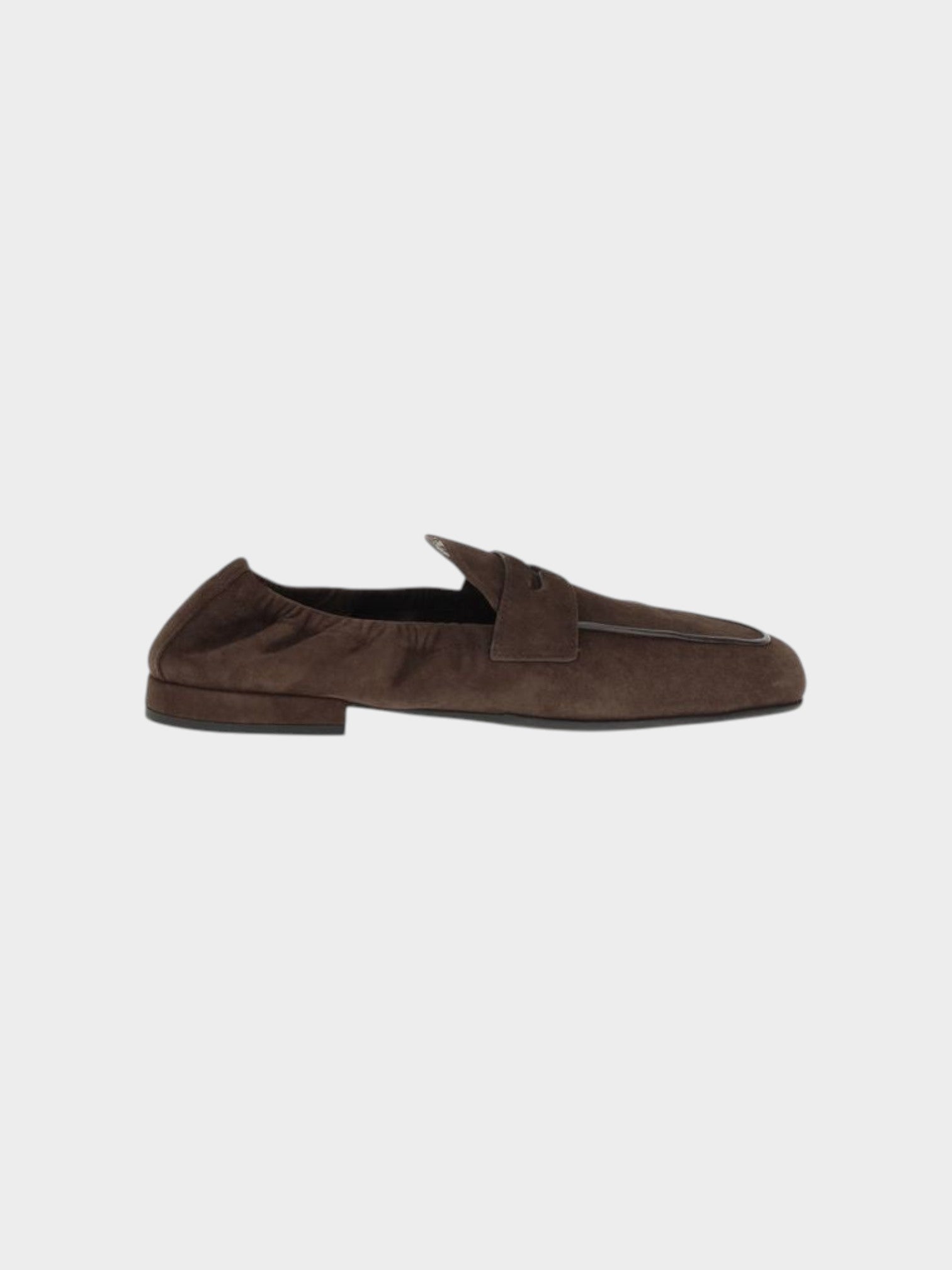 Prada Brown Lamb Ovis Aries Aries Slip-On Loafers