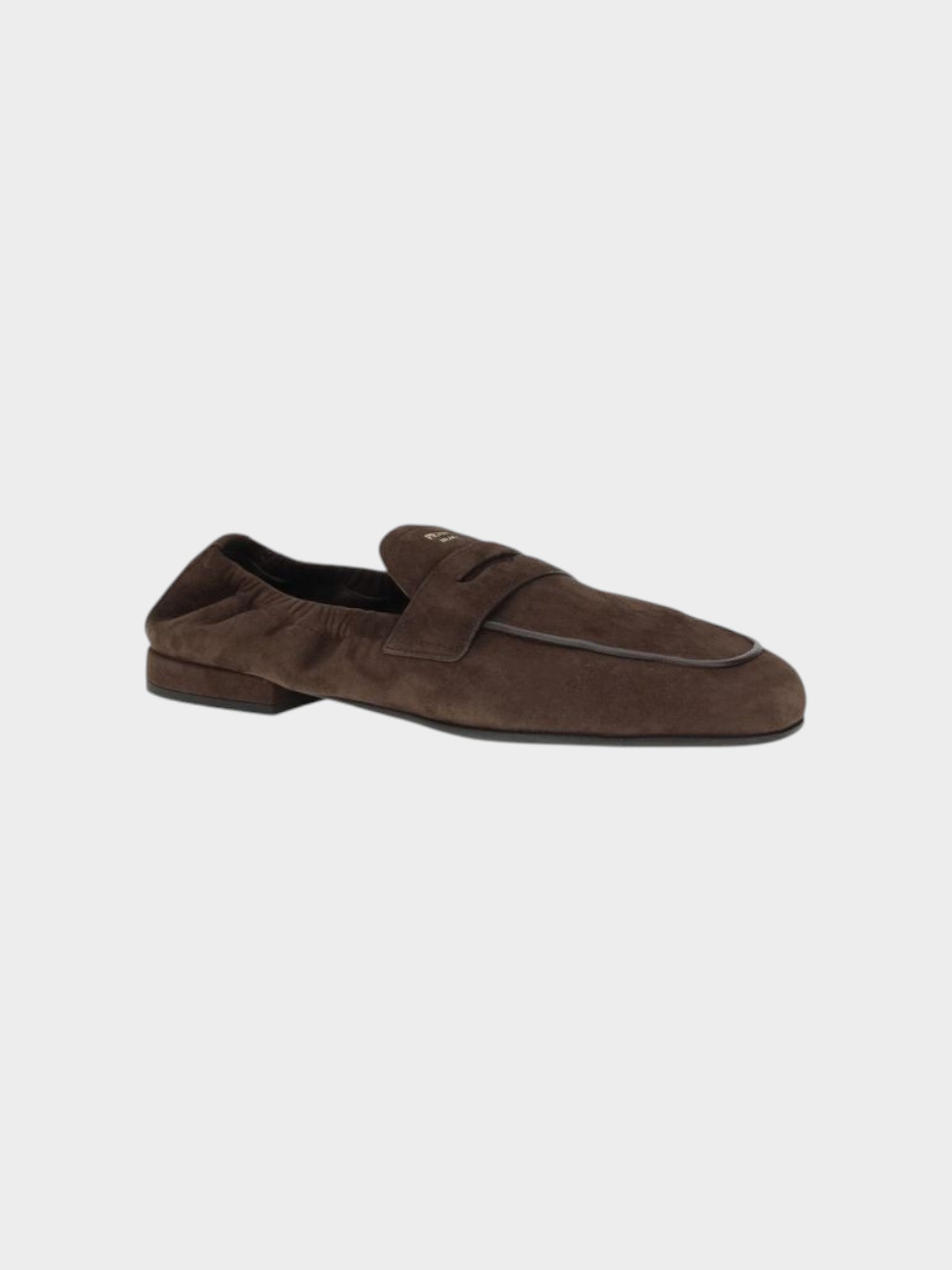 Prada Brown Lamb Ovis Aries Aries Slip-On Loafers-thumbmail-2