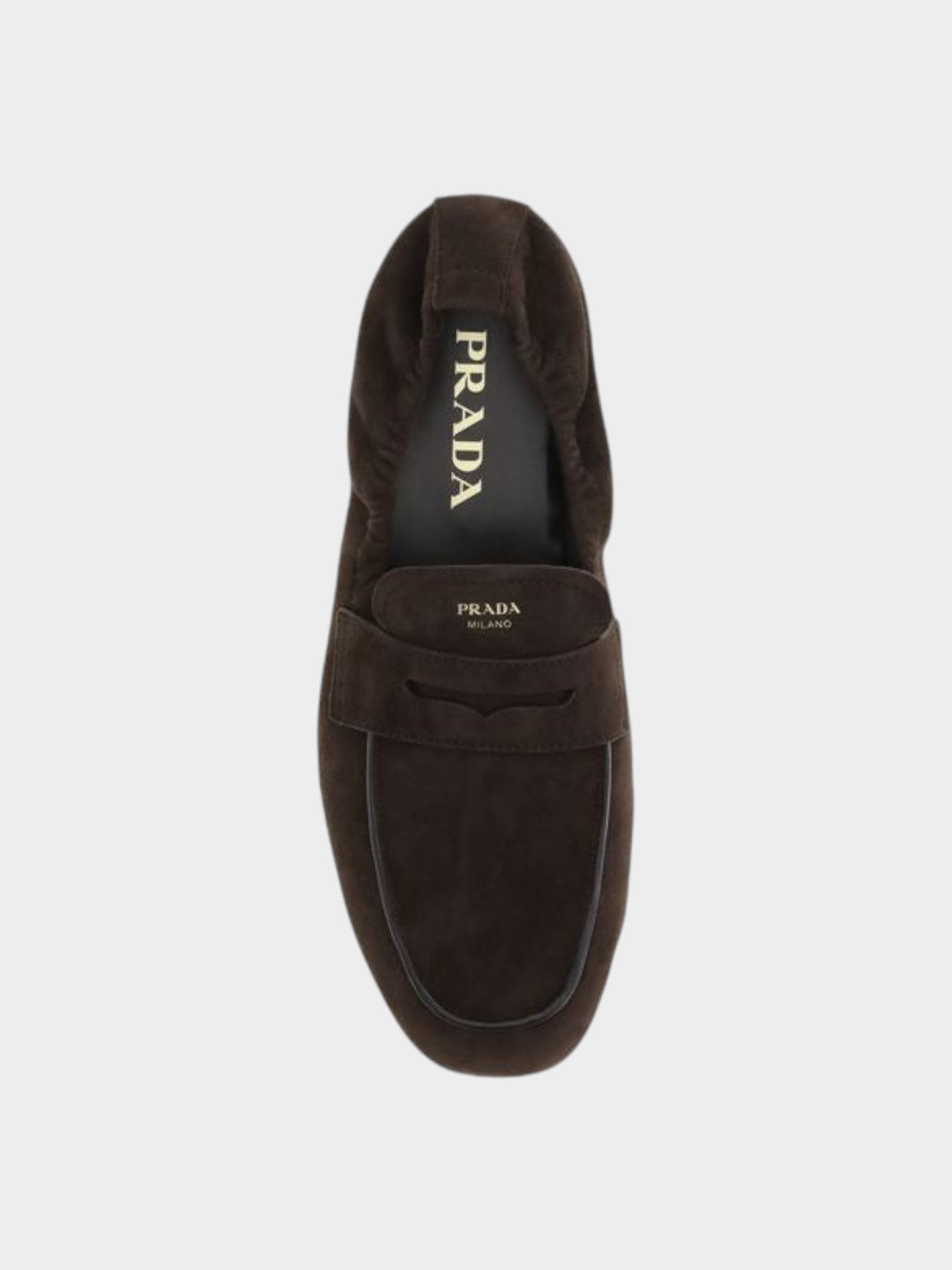 Prada Brown Lamb Ovis Aries Aries Slip-On Loafers-thumbmail-4