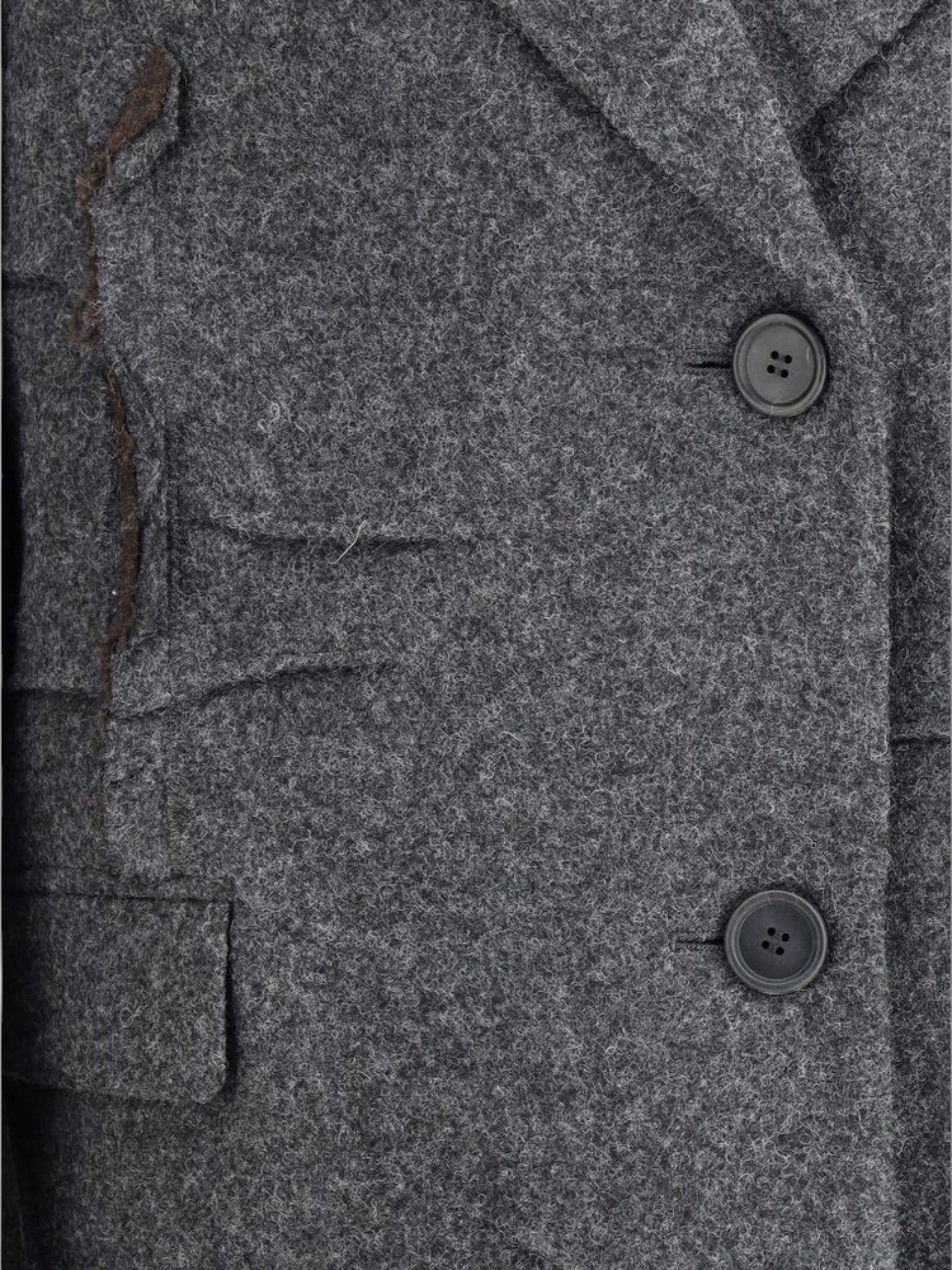 Prada Gray Fleece Wool Coat-thumbmail-3