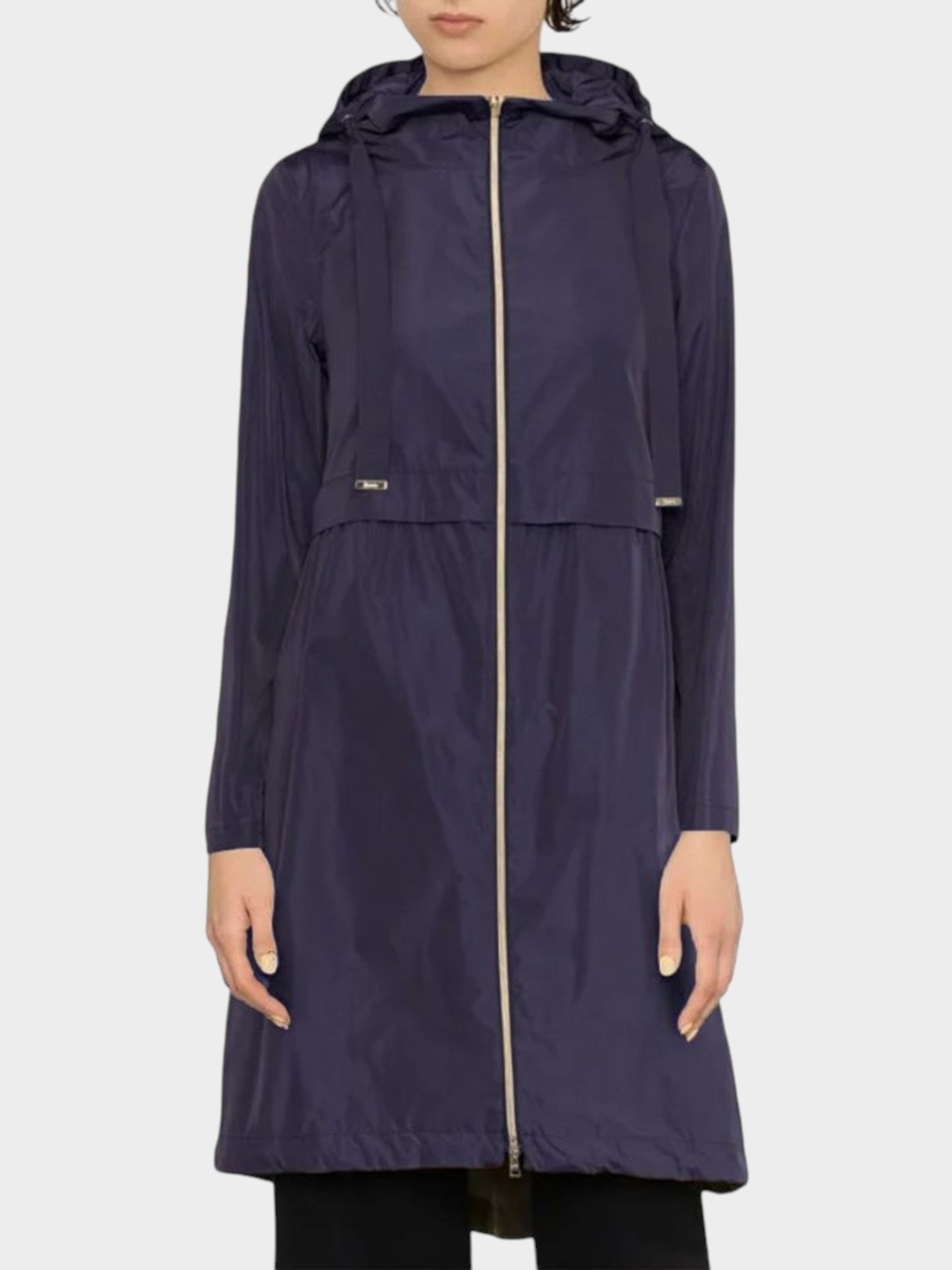 Herno Blue Polyester Coat-thumbmail-2