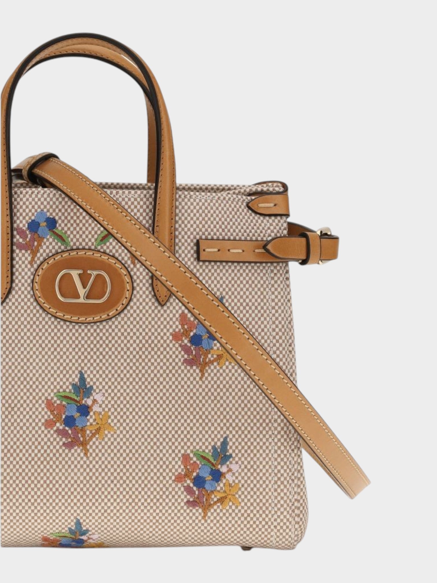 Valentino Garavani Beige Fabric Handbag-thumbmail-4