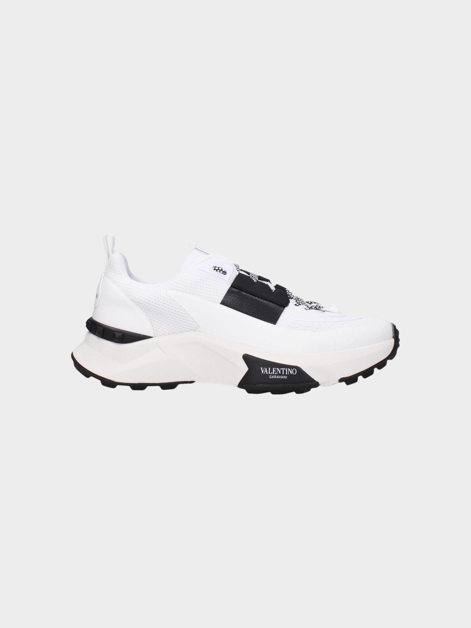 Valentino Garavani White Fabric Athletic Sneakers