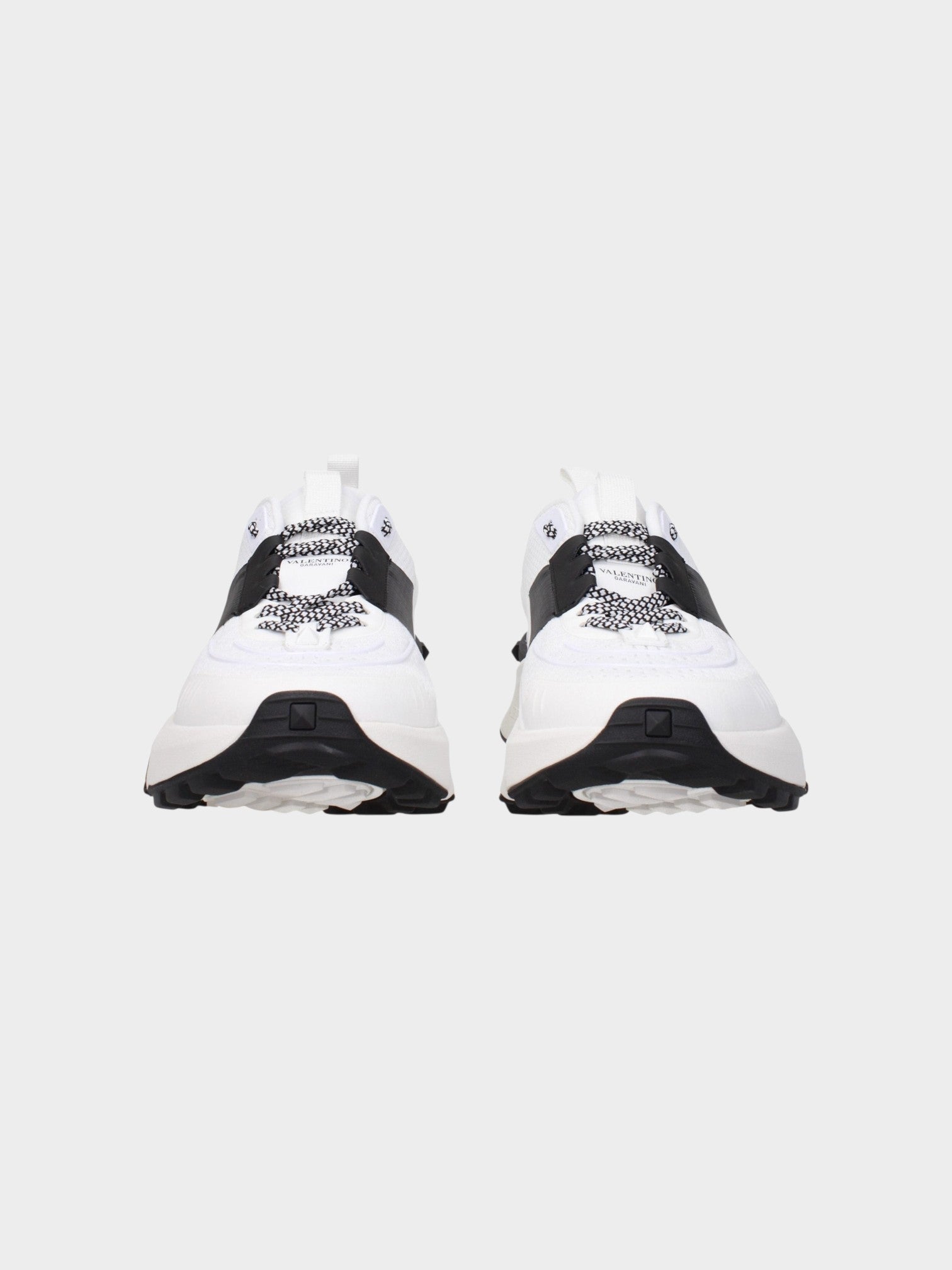Valentino Garavani White Fabric Athletic Sneakers-thumbmail-3
