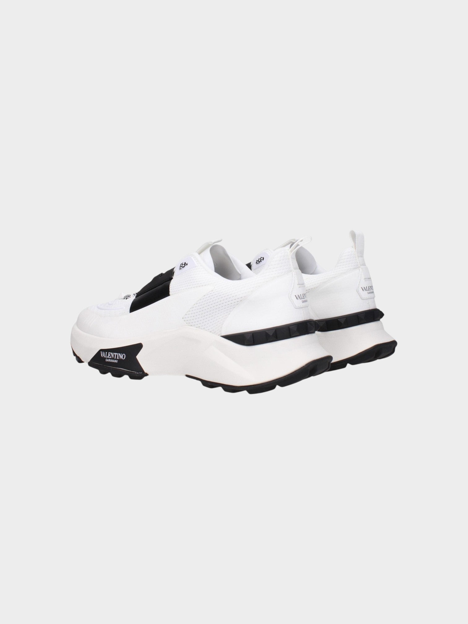 Valentino Garavani White Fabric Athletic Sneakers-thumbmail-4