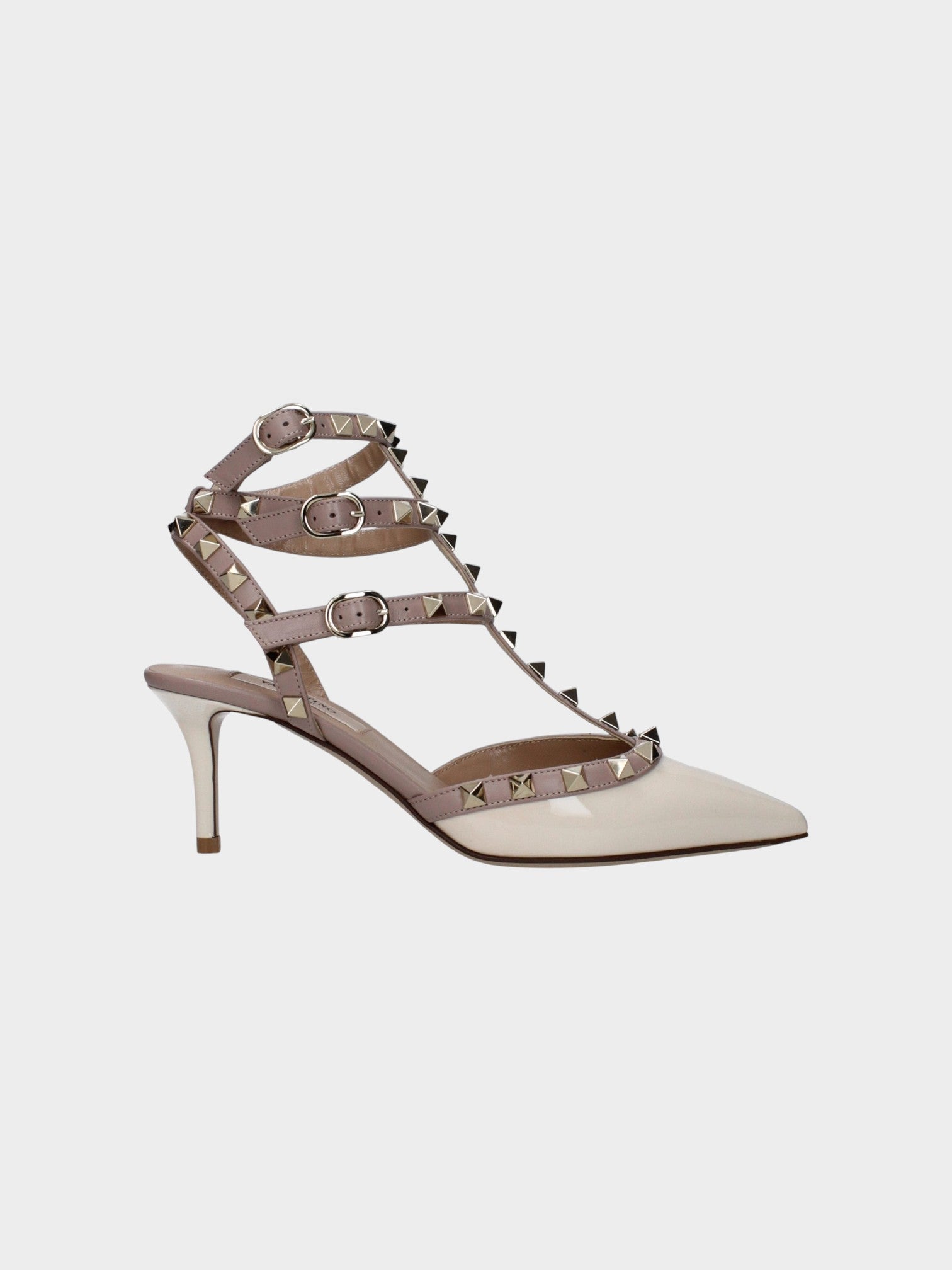Valentino Garavani Beige Leather High Heel Pumps