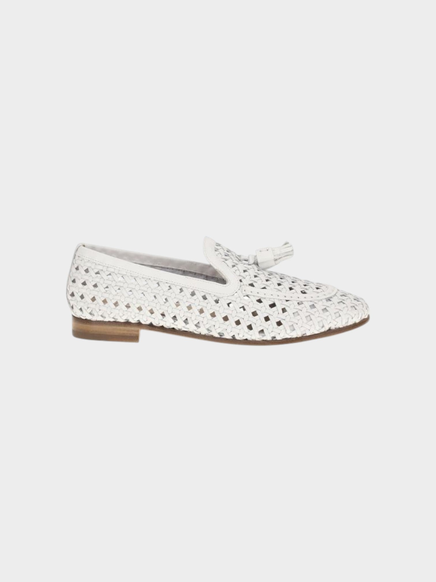 Fratelli Rossetti White Calf Leather Bos Taurus Slip-On Loafers