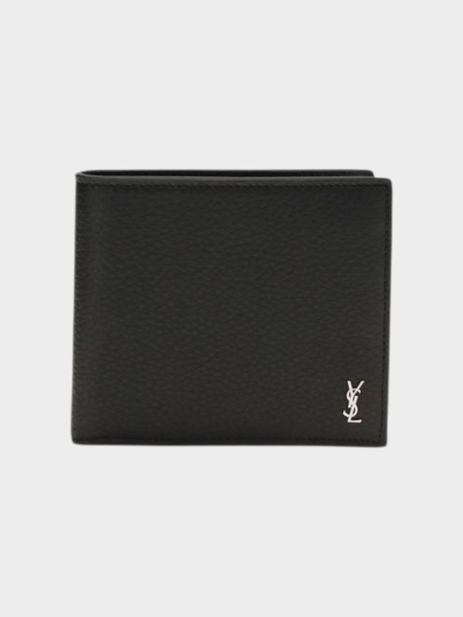 Saint Laurent Black Calf Leather Bos Taurus Wallet