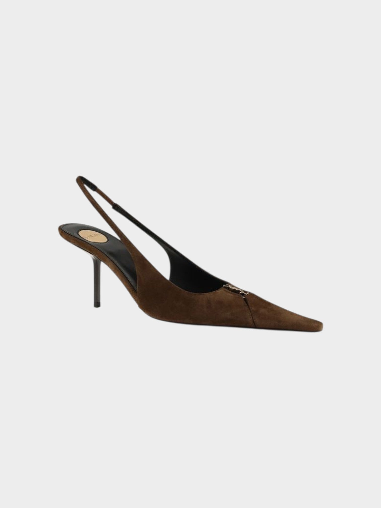 Saint Laurent Brown Calf Leather Bos Taurus High Heel Pumps-thumbmail-2