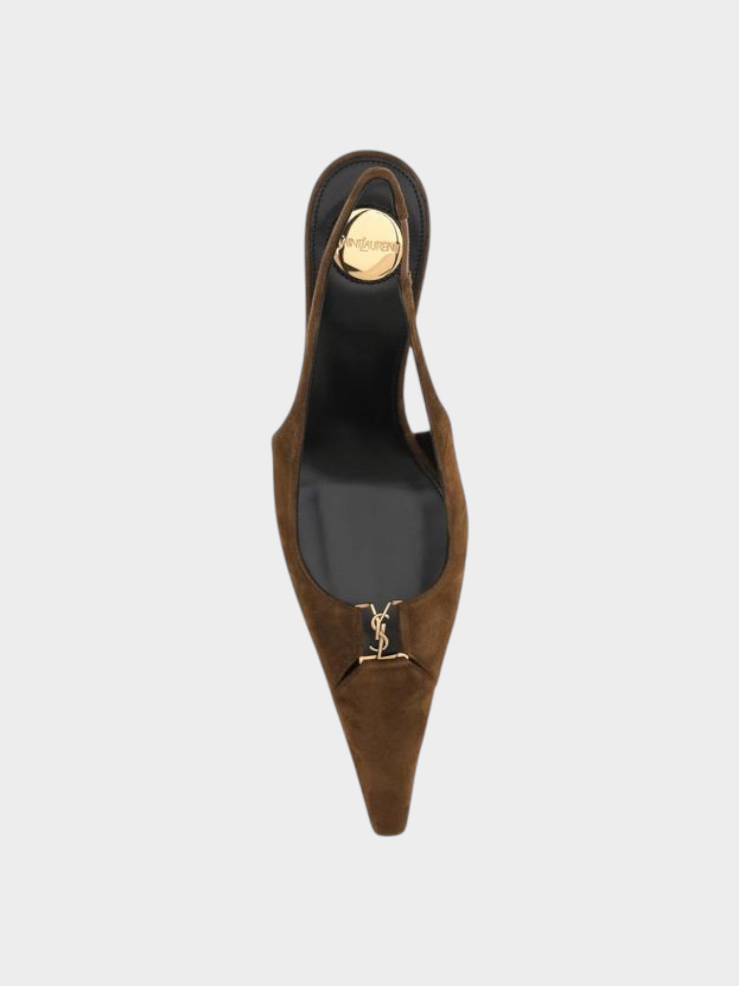 Saint Laurent Brown Calf Leather Bos Taurus High Heel Pumps-thumbmail-4