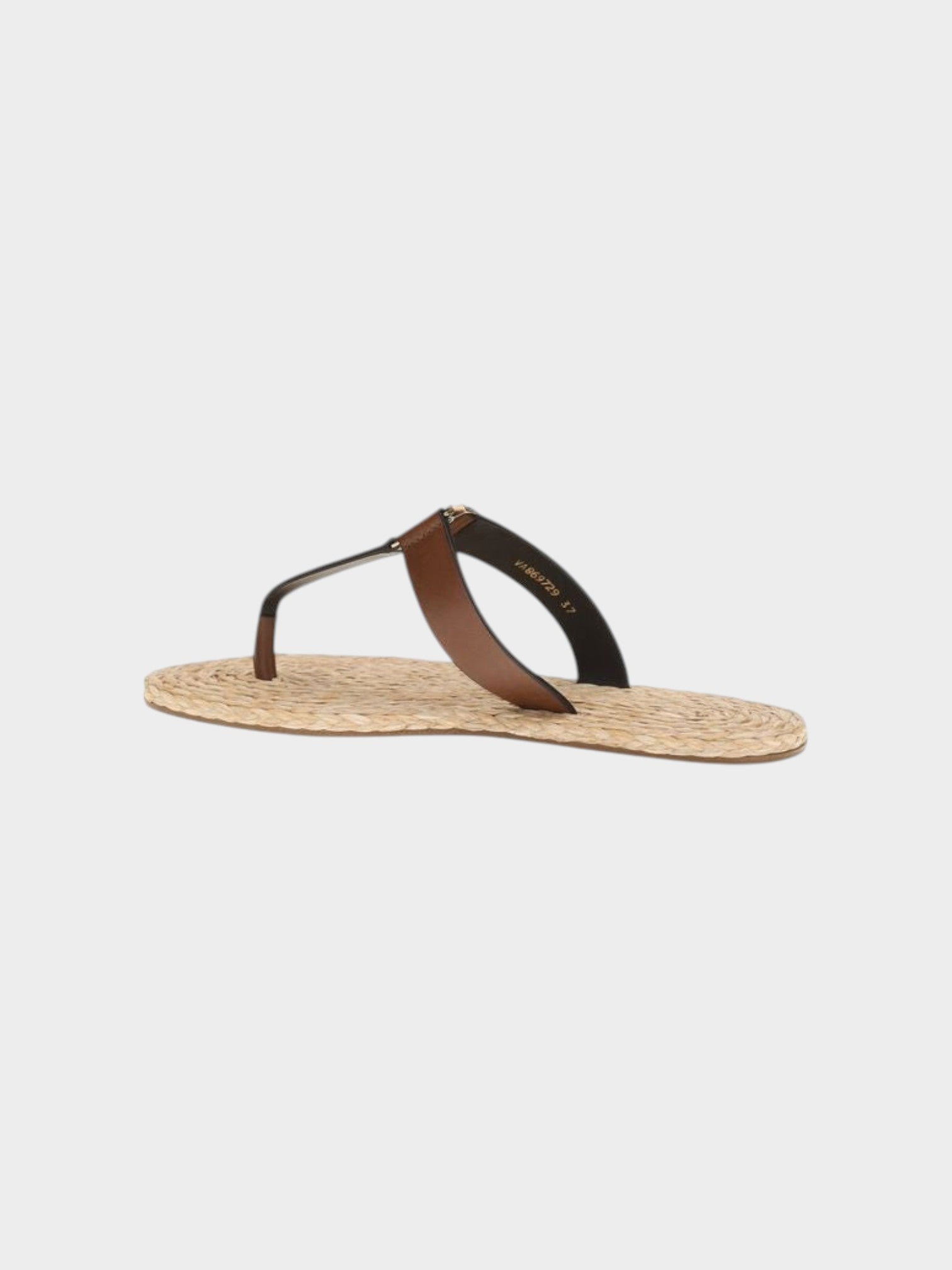Saint Laurent Brown Calf Leather Bos Taurus Flat Sandals-thumbmail-3