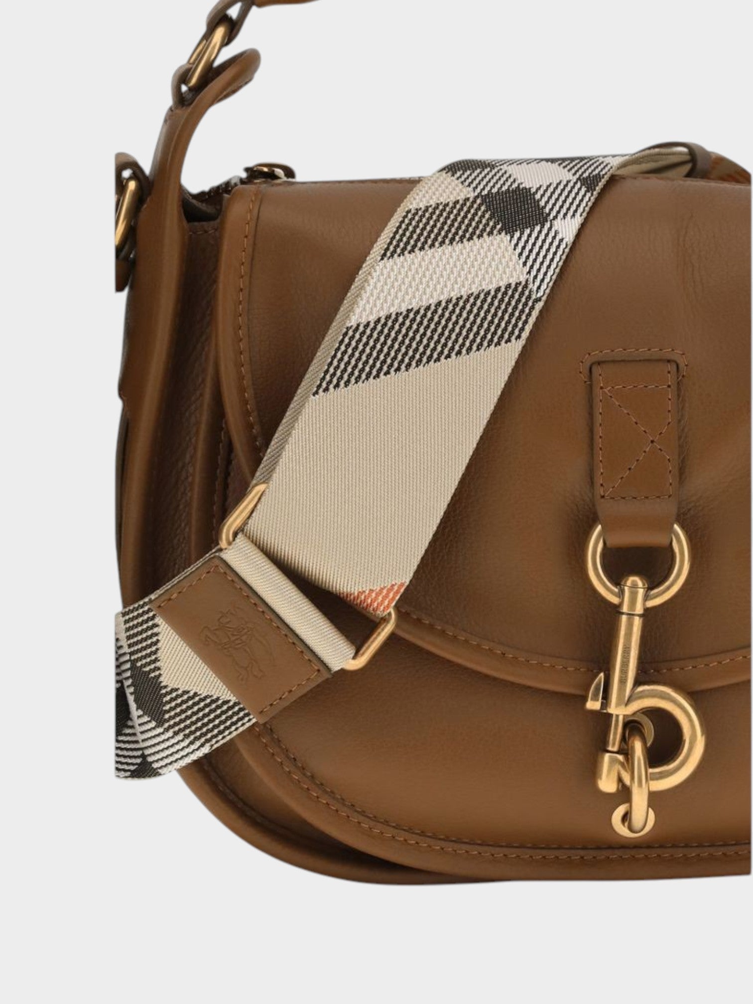 Burberry Brown Calf Leather Bos Taurus Shoulder Bag-thumbmail-4