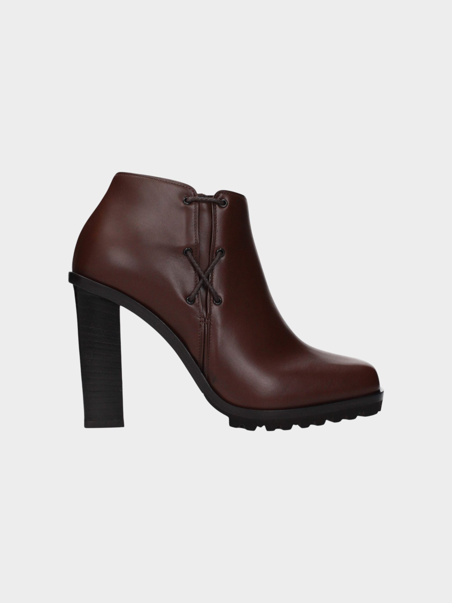 Max Mara Brown Leather Ankle Boots