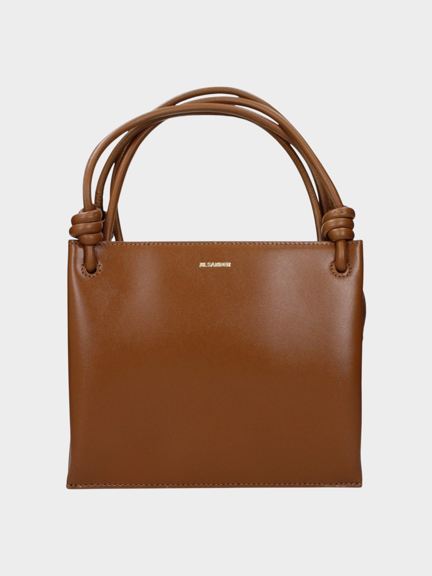 Jil Sander Brown Leather Crossbody Bag