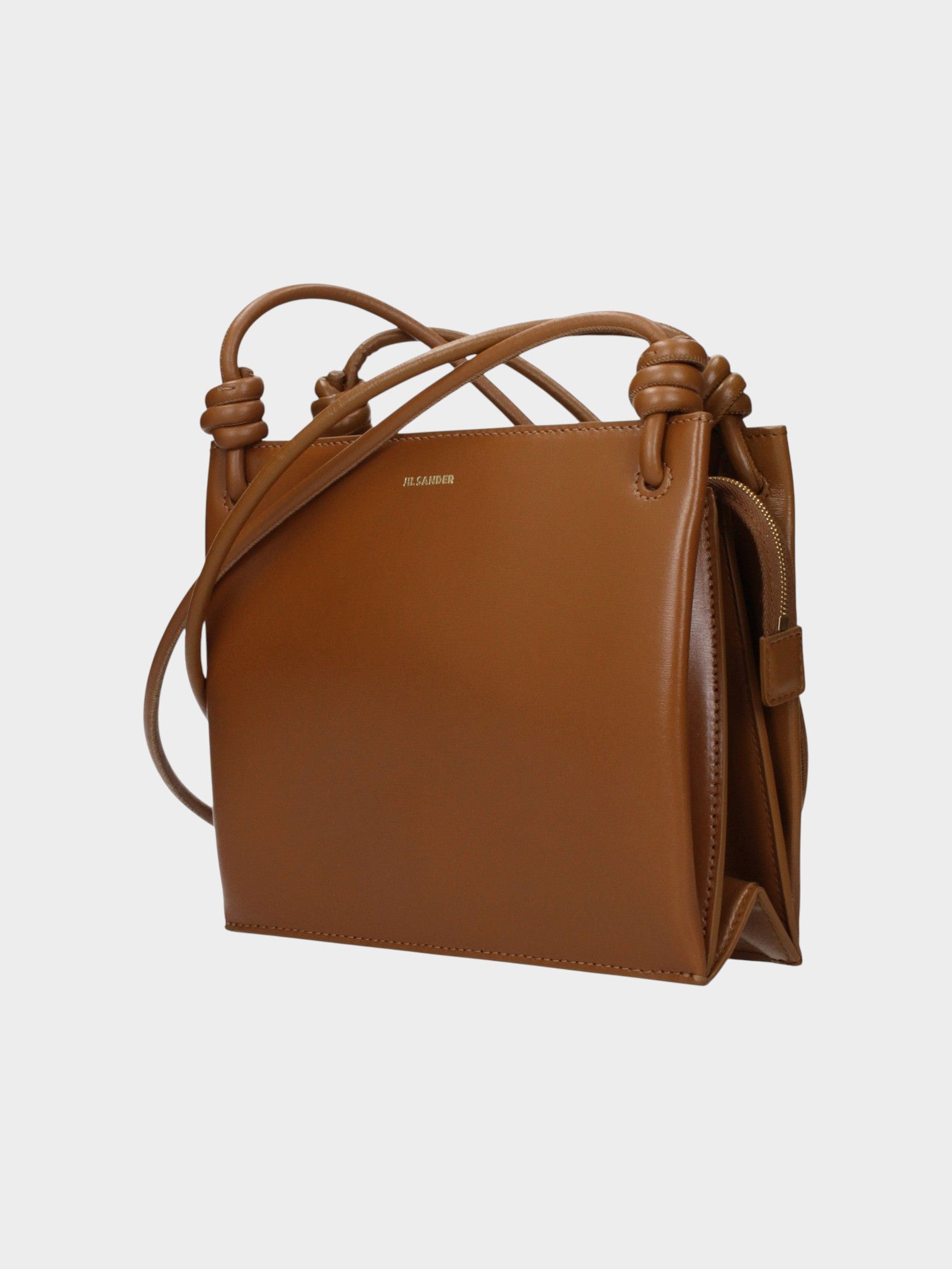 Jil Sander Brown Leather Crossbody Bag-thumbmail-3