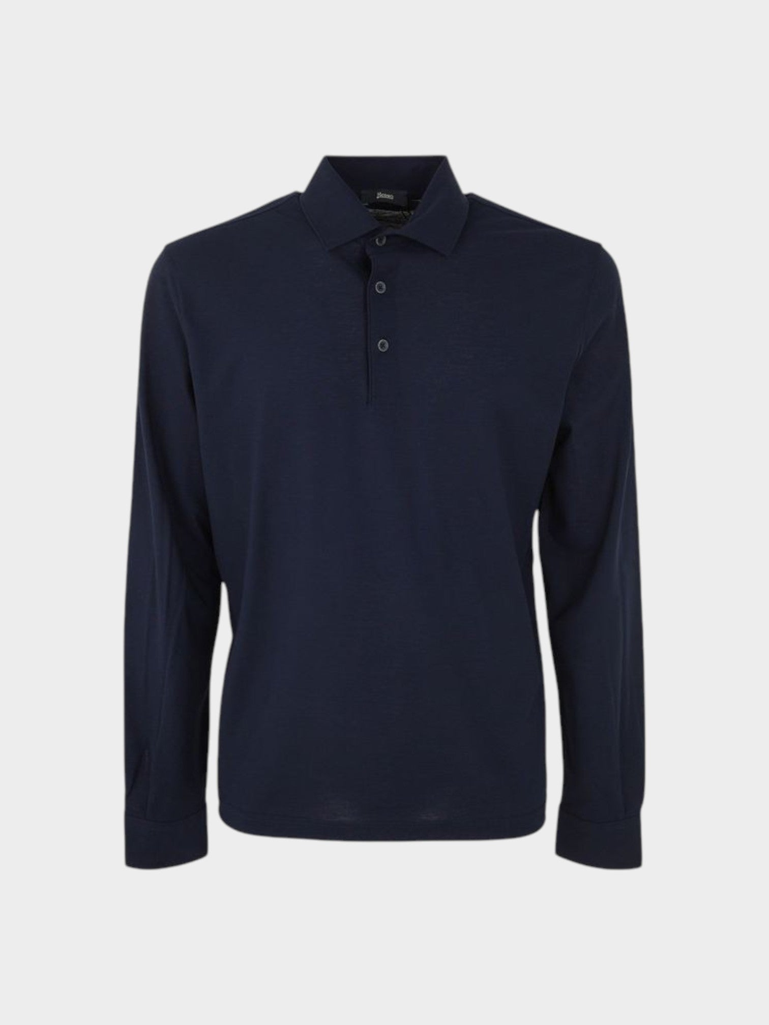 Herno Blue Cotton Polo Shirt