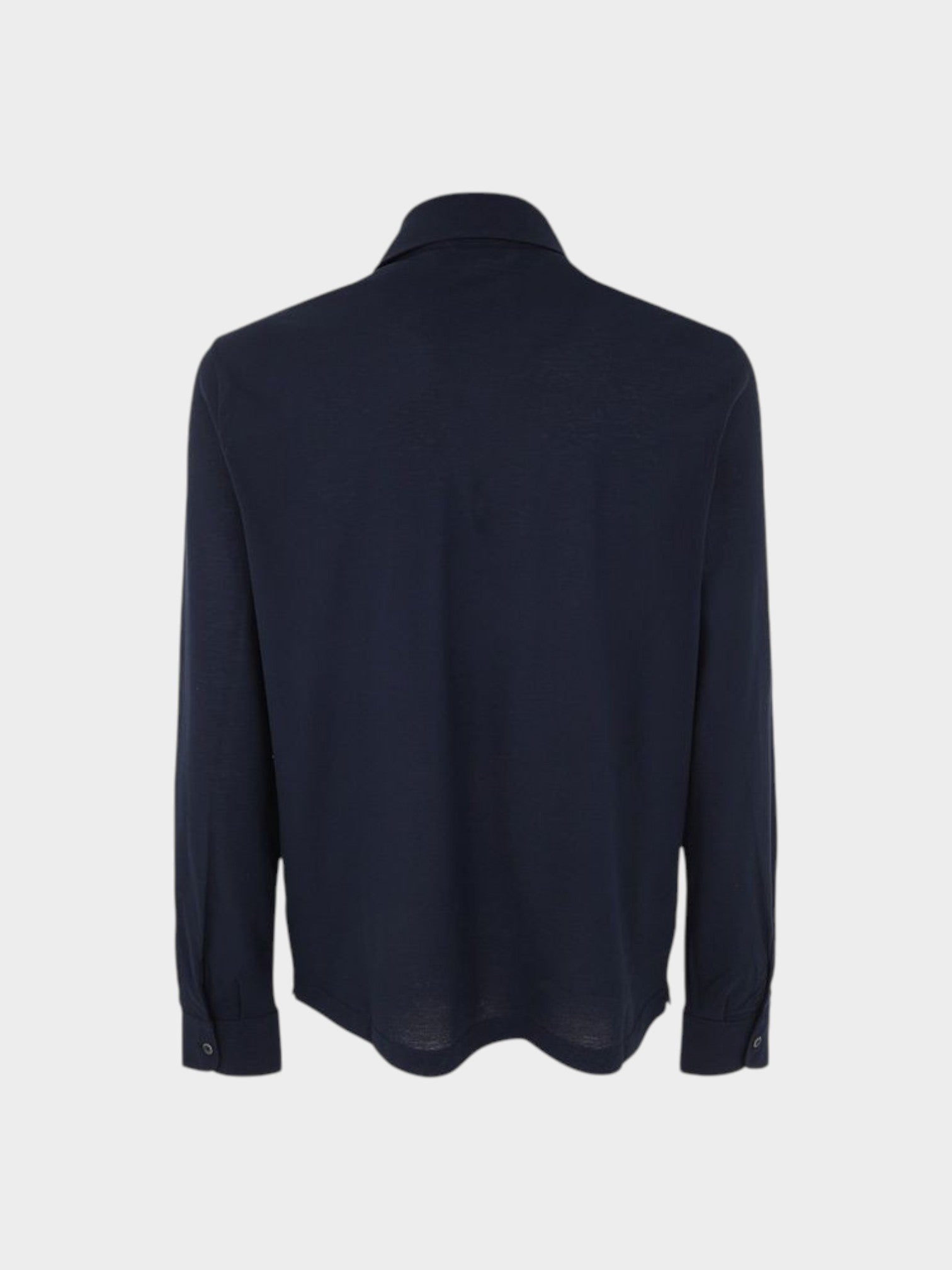 Herno Blue Cotton Polo Shirt-thumbmail-2