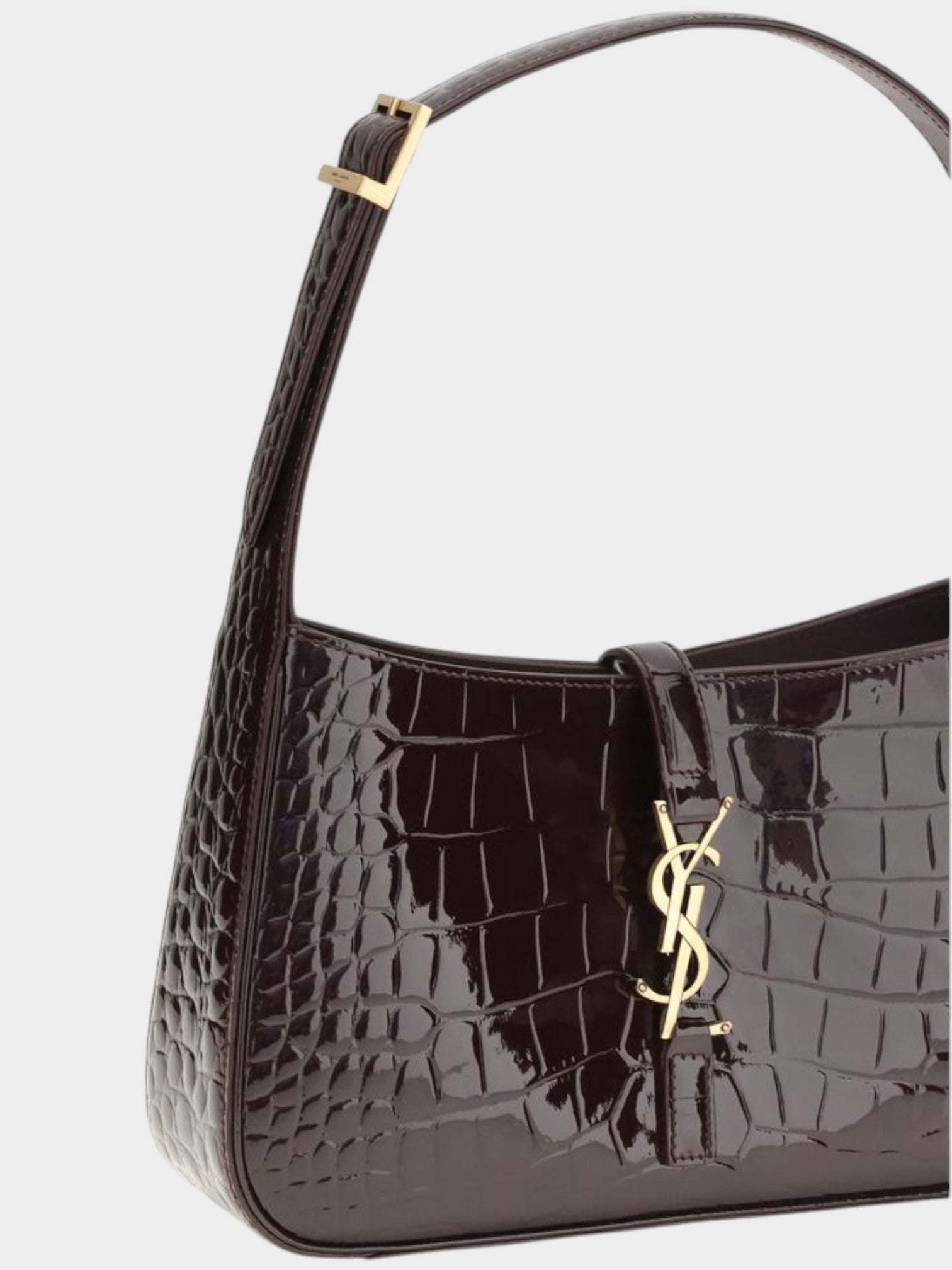 Saint Laurent Bordeaux Crocodile Shoulder Bag-thumbmail-4
