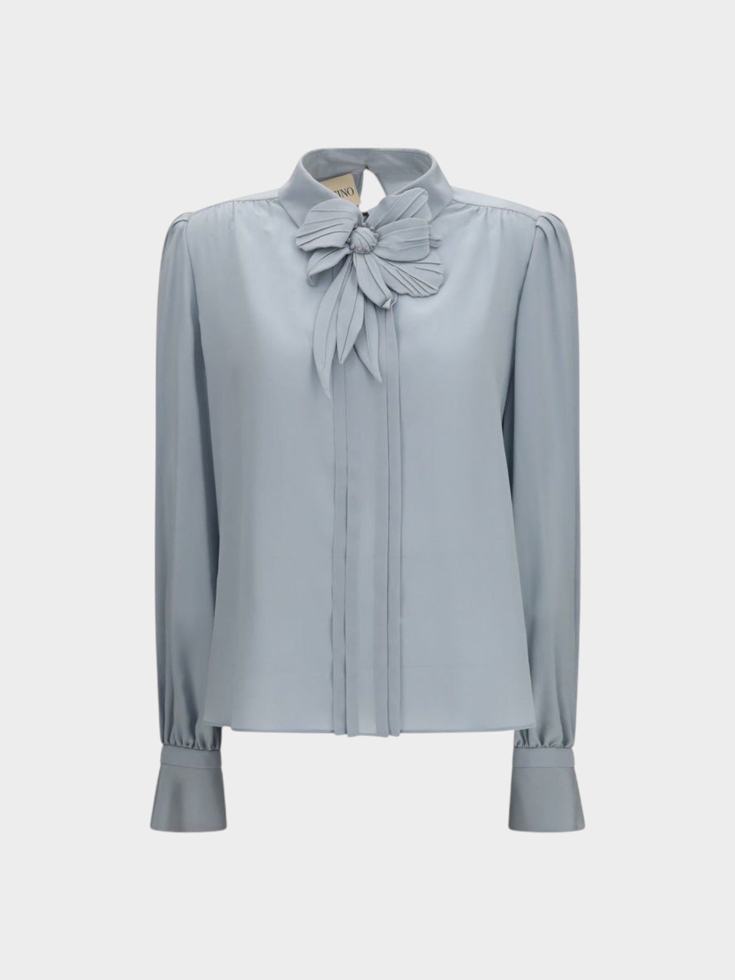 Valentino Blue Silk Blouse