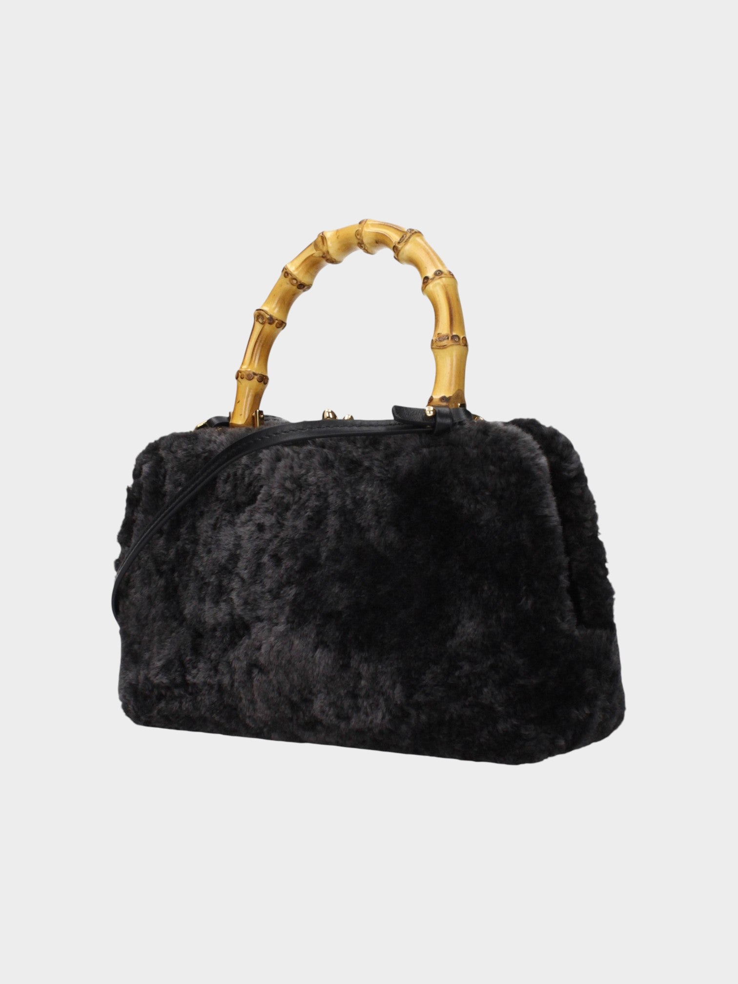 Jil Sander Black Fur Handbag-thumbmail-2