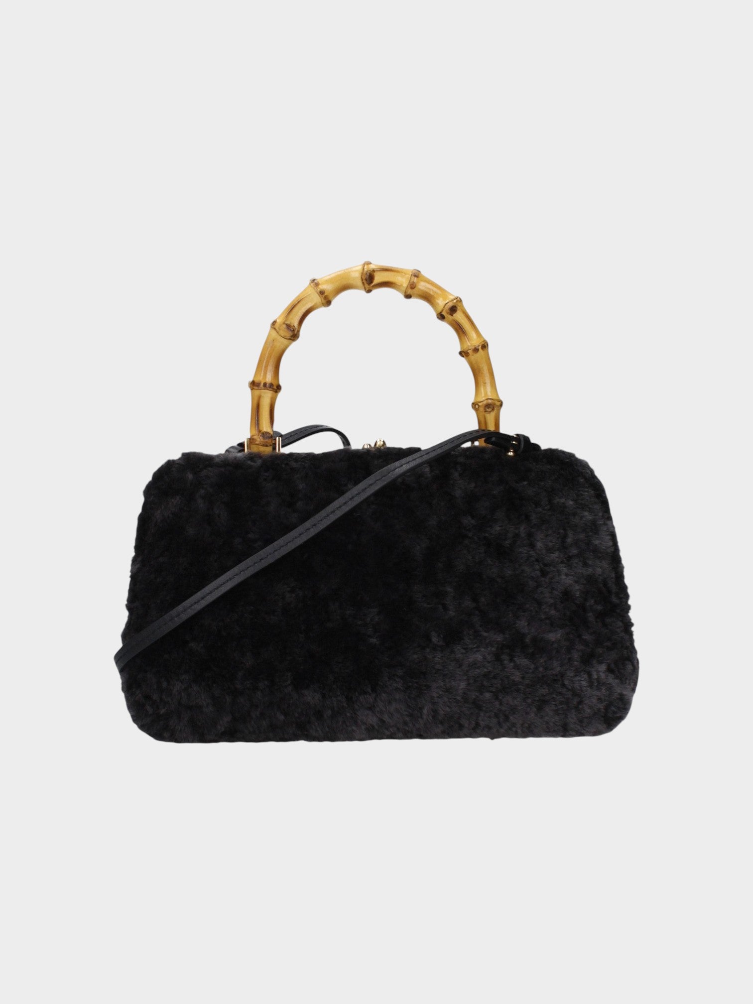 Jil Sander Black Fur Handbag-thumbmail-3